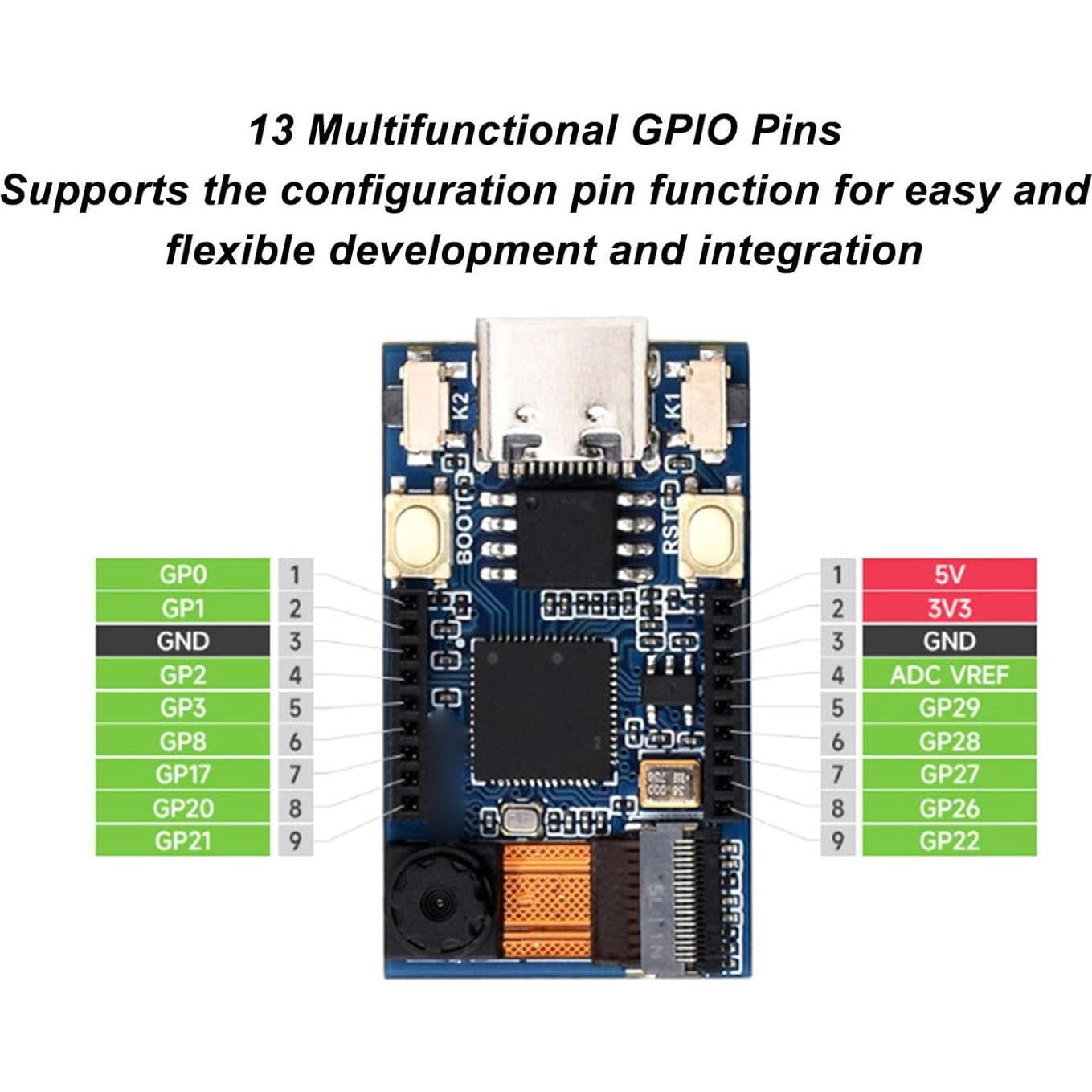 Placa de Desarrollo de Cámara Ciciglow ESP32-CAM con LCD 1.14"