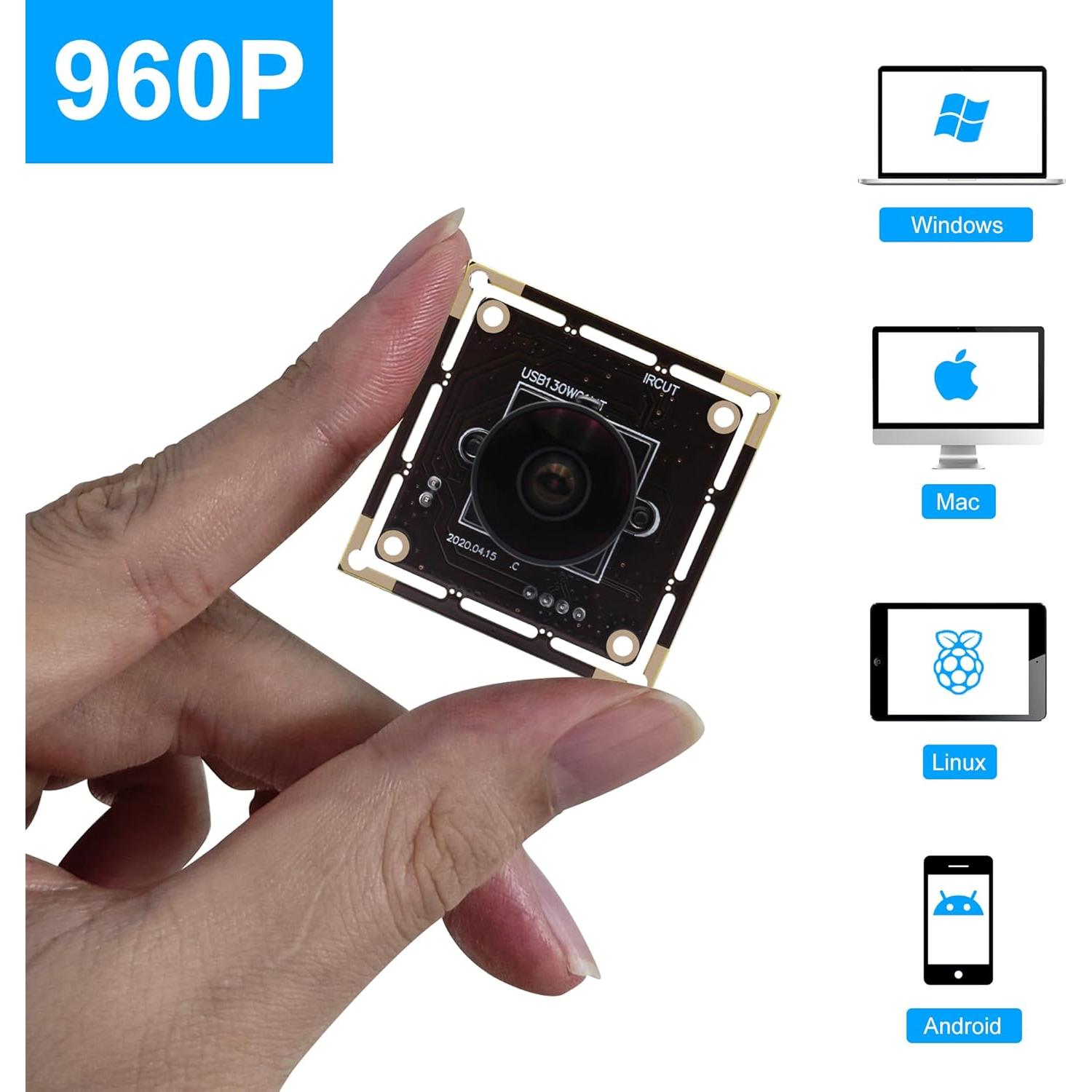 Cámara USB MMLove 1.3MP Full HD 960P Lente Ojo de Pez 170°