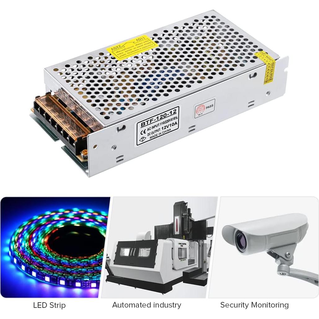 Fuente de Alimentación BTF-LIGHTING 12V 10A 120W para LED