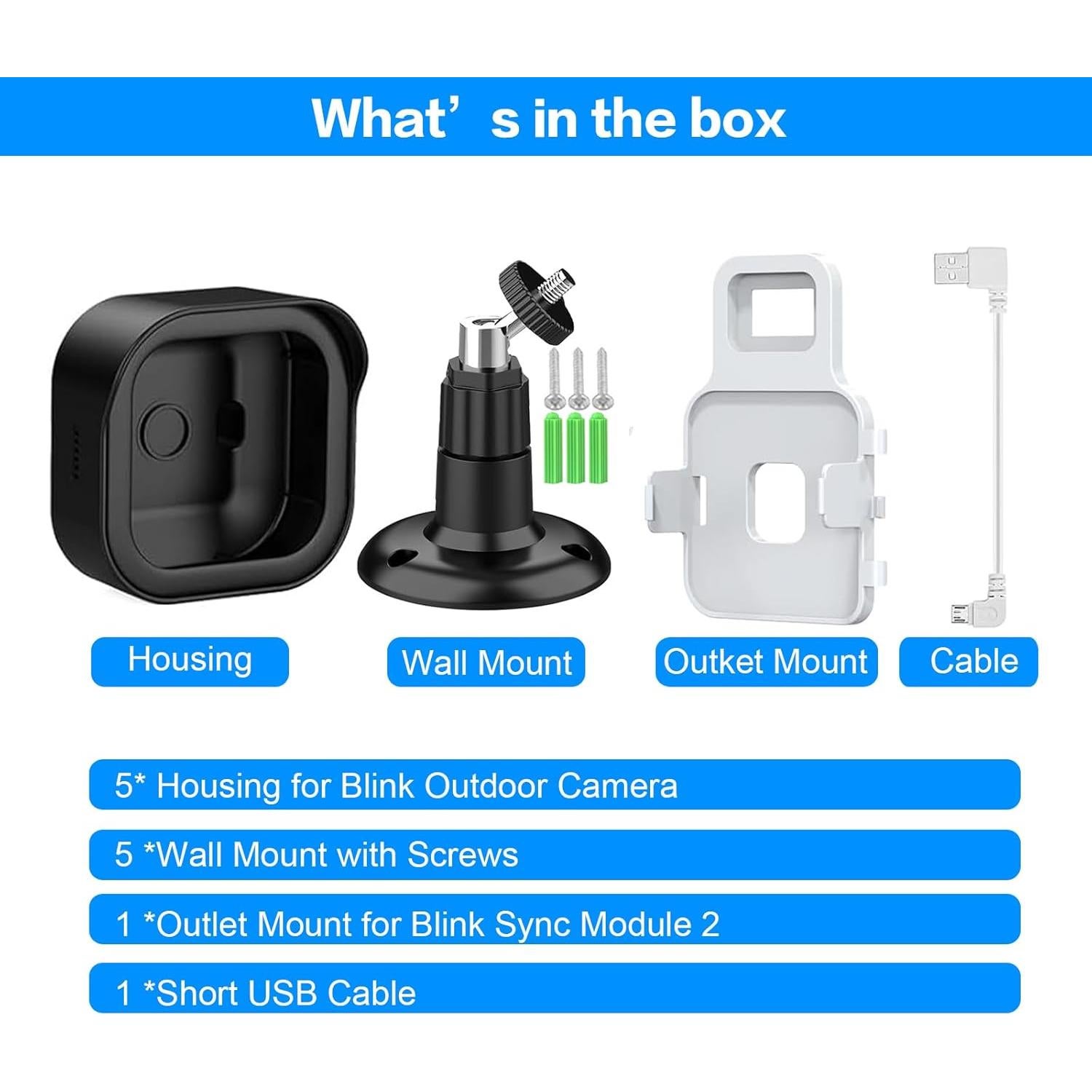 Soporte de pared para cámara Blink 4ta generación - Paquete de 5