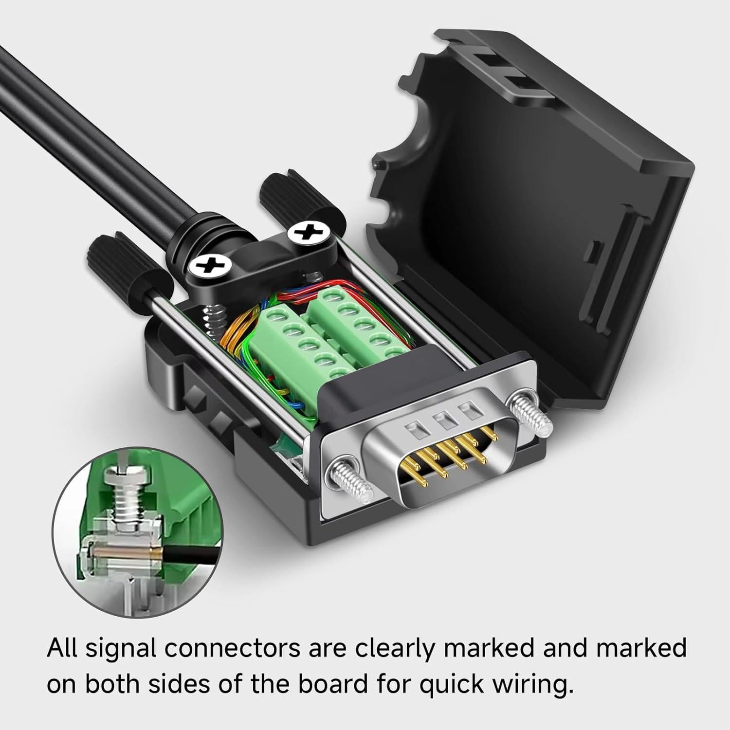 Conector DB9 Hembra RS232 YIOVVOM 5 PCS Adaptador Sin Soldadura