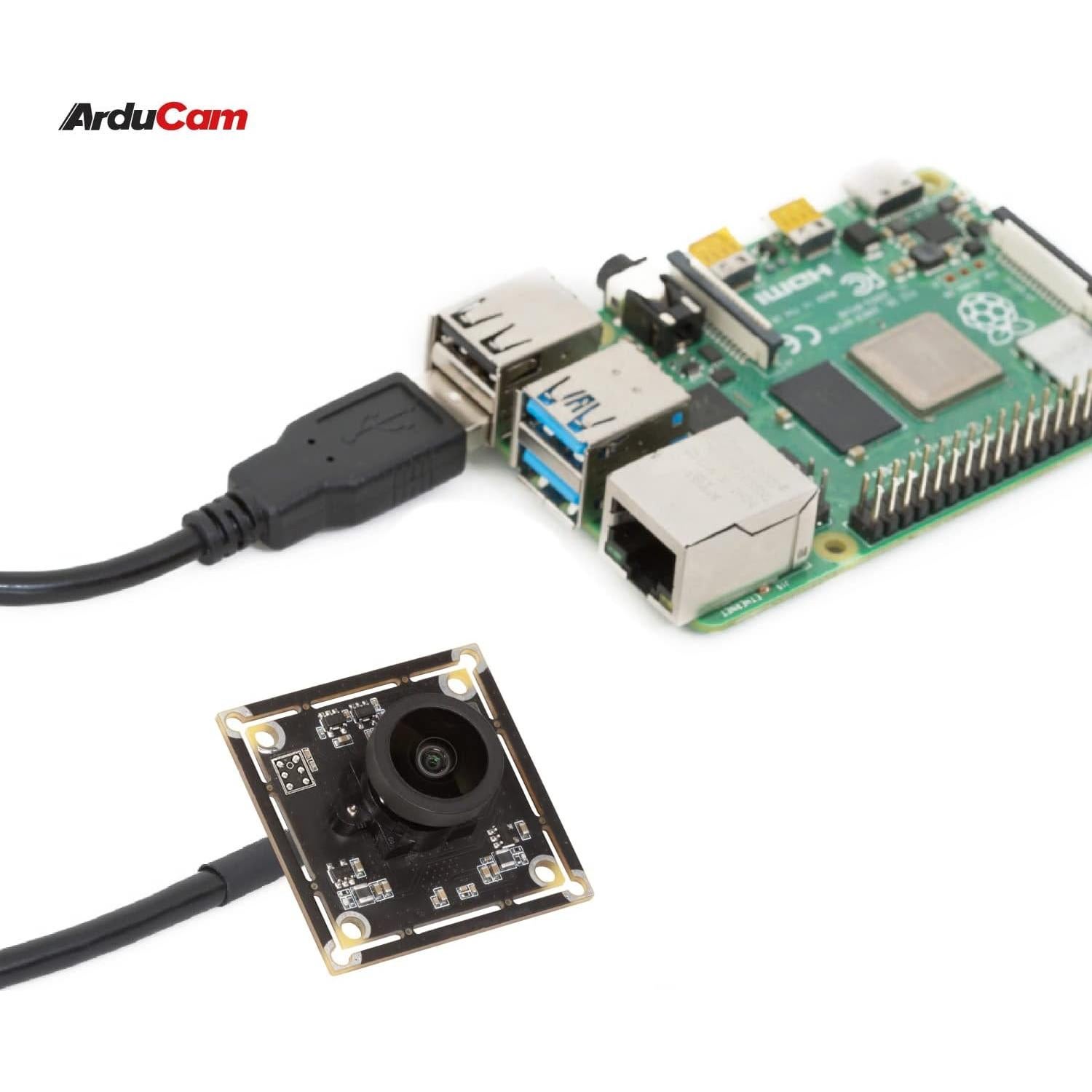 Cámara USB Arducam 12MP 4K@15fps con Lente M12 para Raspberry Pi
