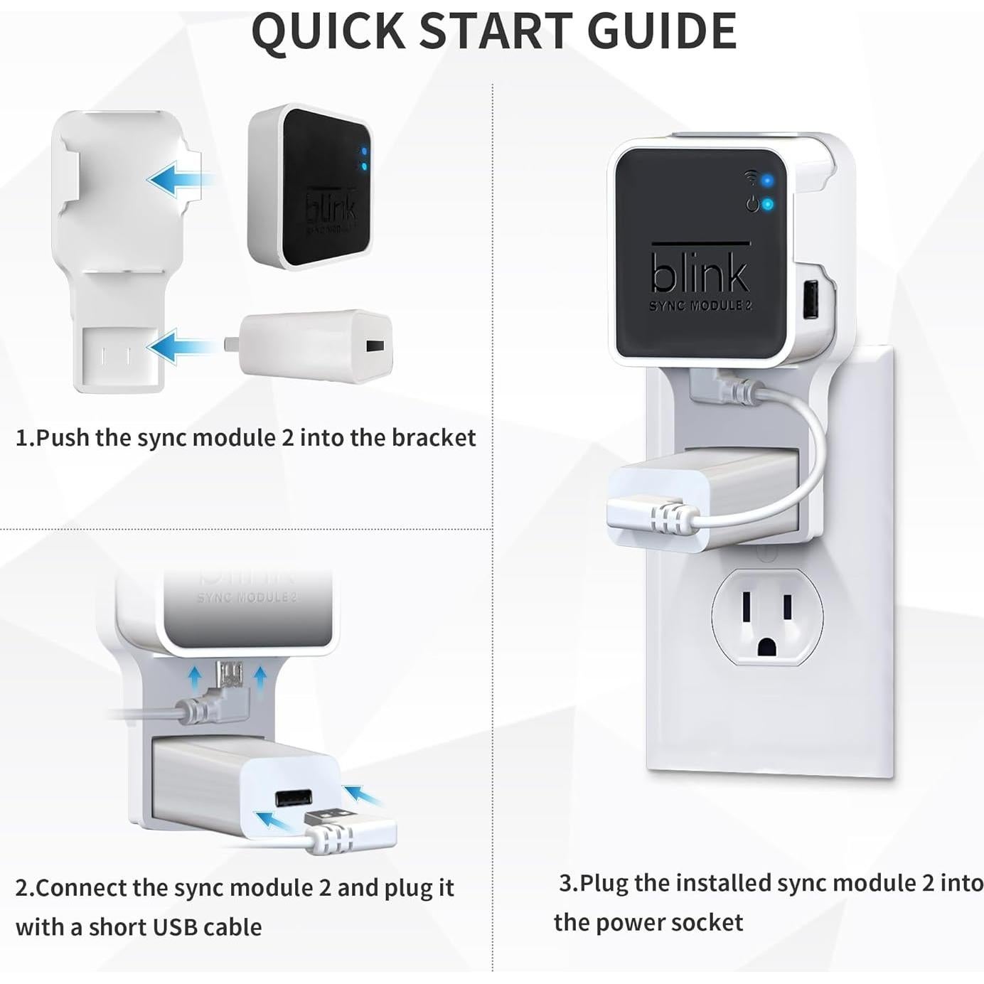 Soporte de Pared Kidjoyo para Módulo Blink 2 - Instalación Sin Herramientas
