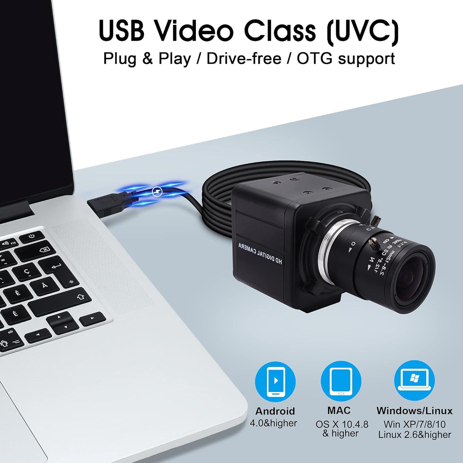 Webcam 4K Ultra HD SVPRO con Zoom Óptico 5X y Sensor Sony IMX317