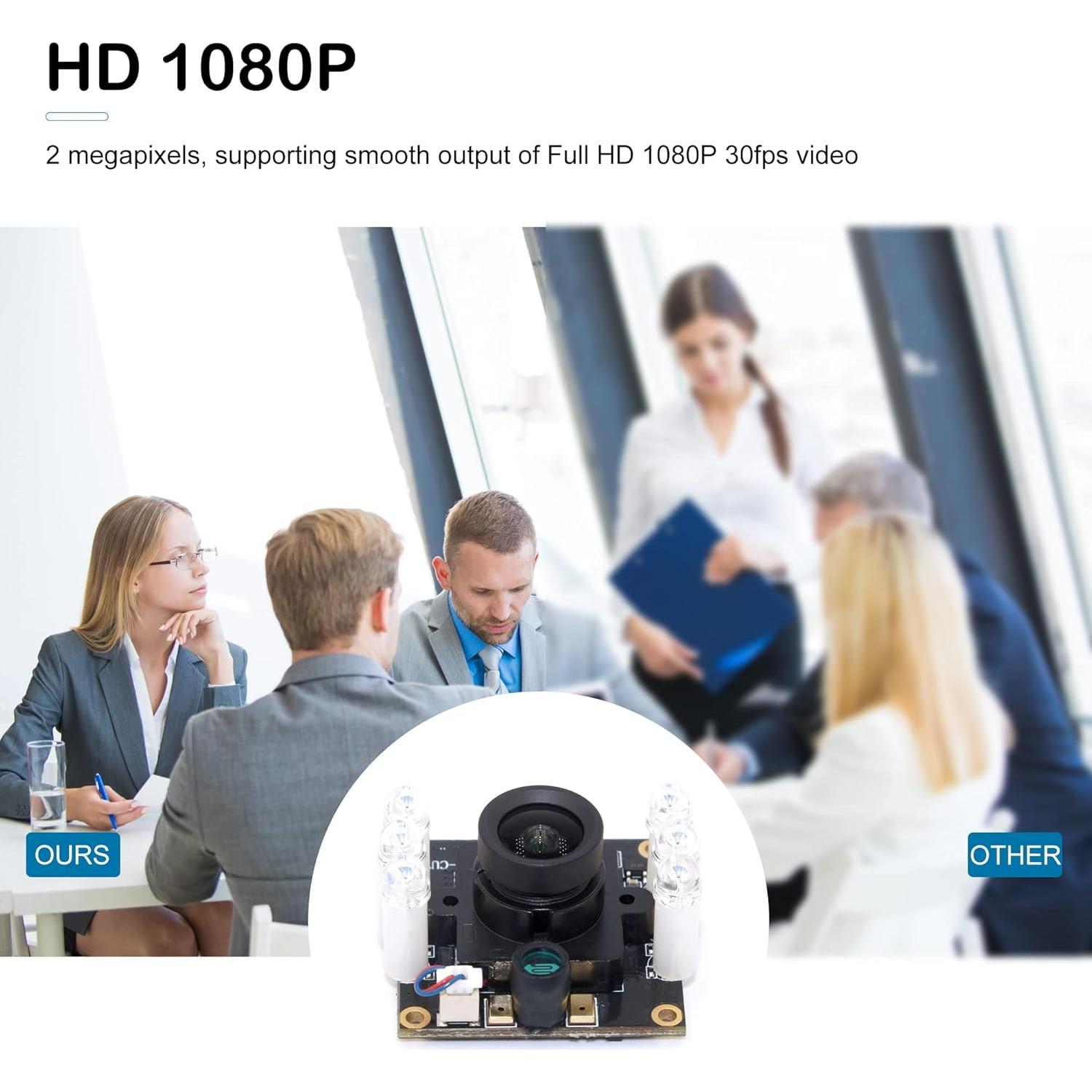 Cámara USB IR-Cut 2MP BUBCOS Full HD 1080p Visión Nocturna