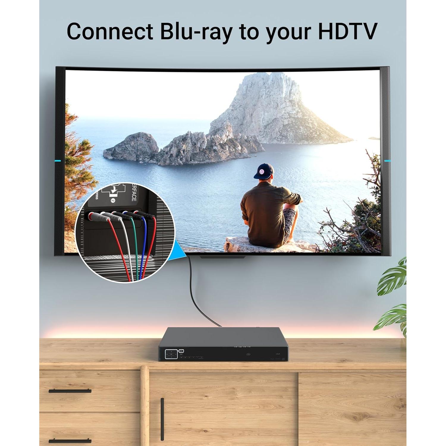 Cable de Video por Componentes BlueRigger 0.91m 5RCA con Audio