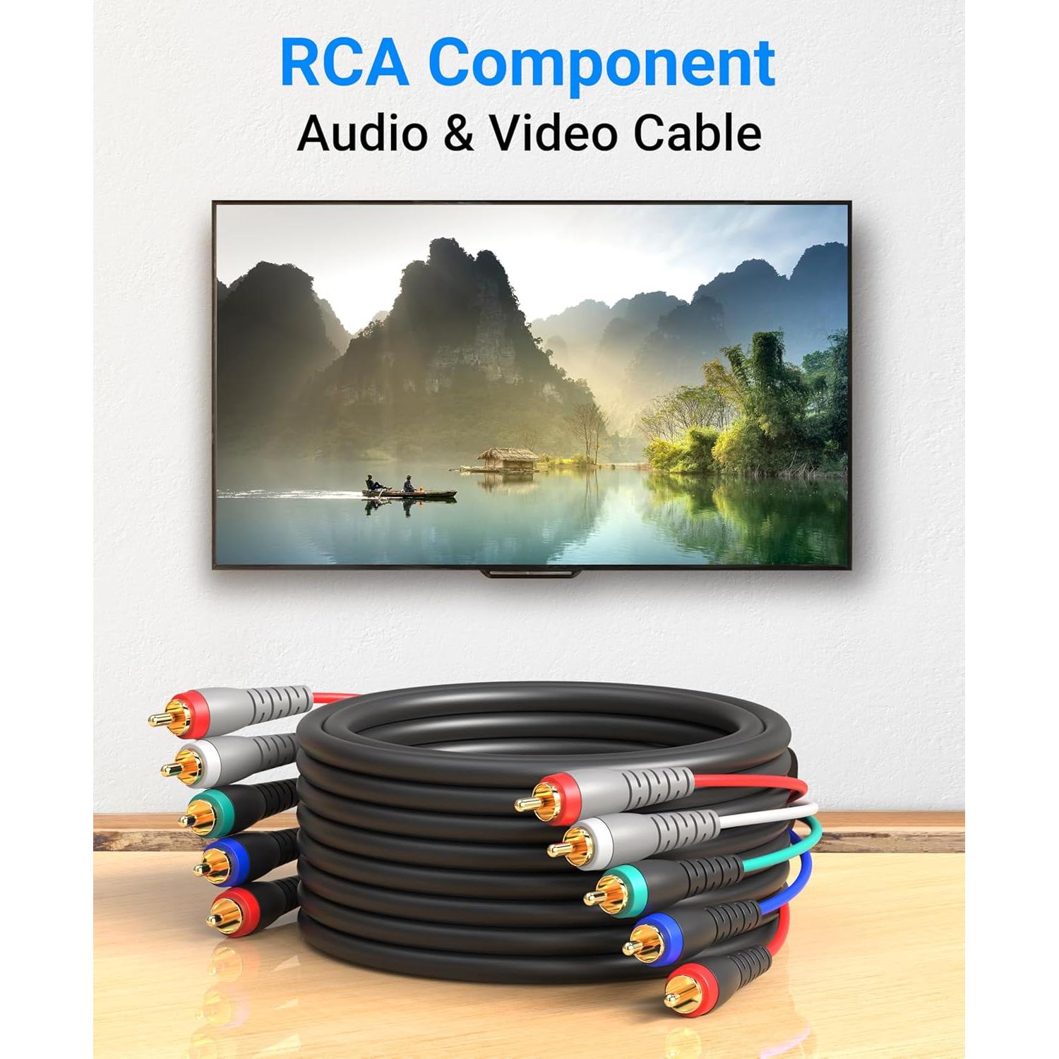 Cable de Video por Componentes BlueRigger 0.91m 5RCA con Audio