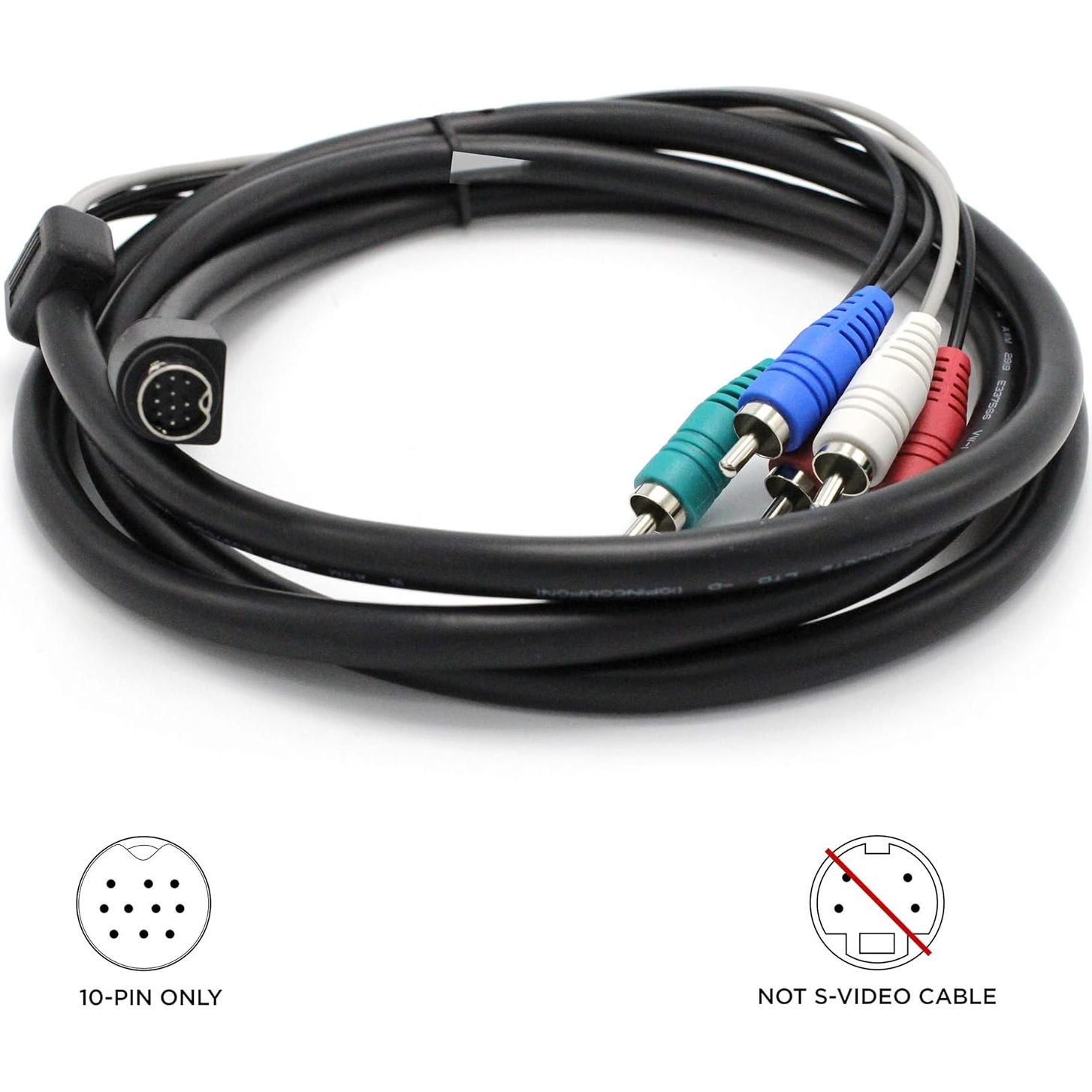 Cable de Audio y Video Componente 10 Pines THE CIMPLE CO 1.83m