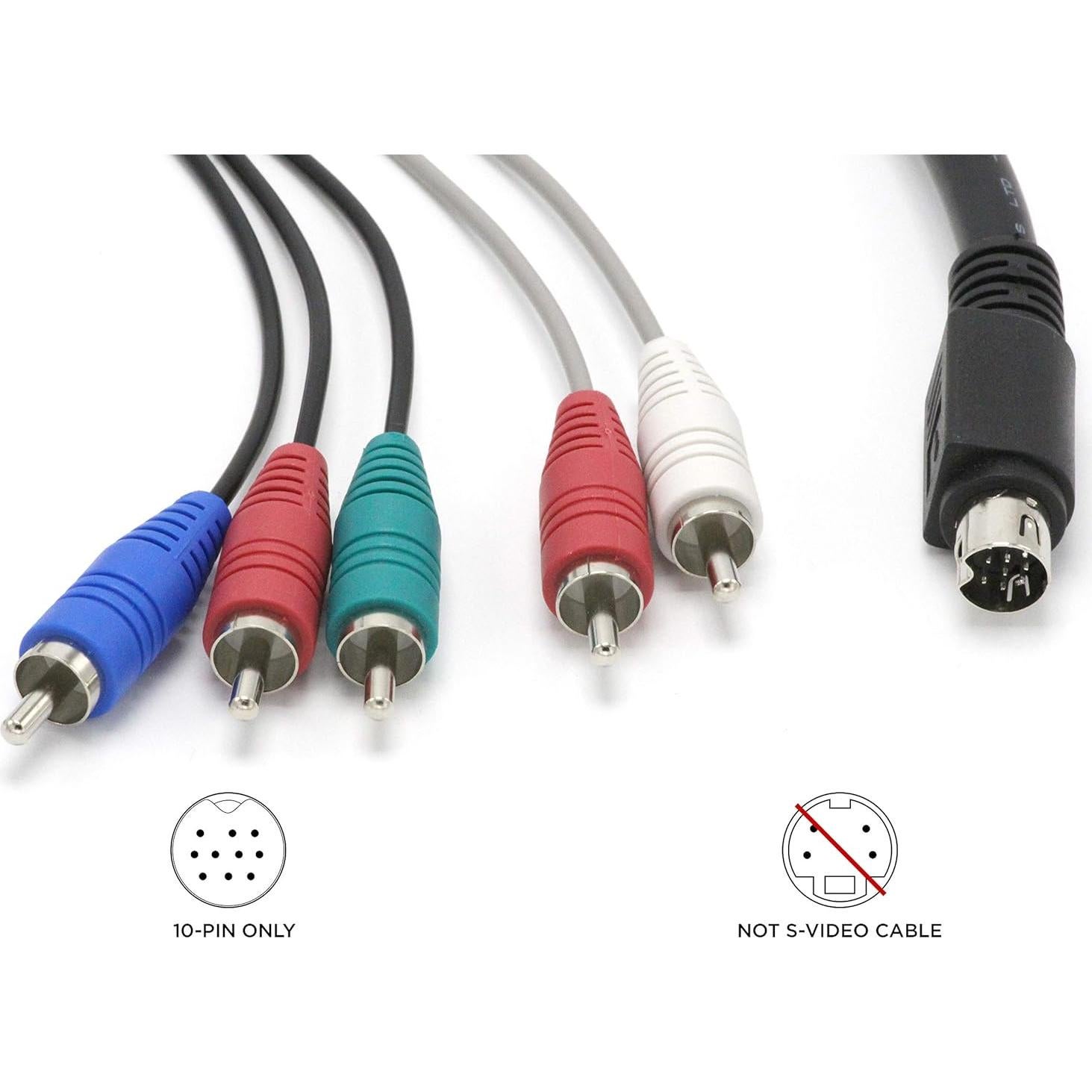 Cable de Audio y Video Componente 10 Pines THE CIMPLE CO 1.83m