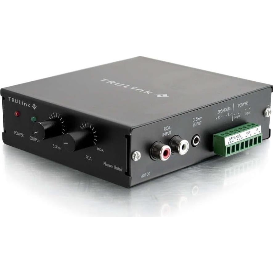 Amplificador de Audio C2G 40W Compacto con Control Externo