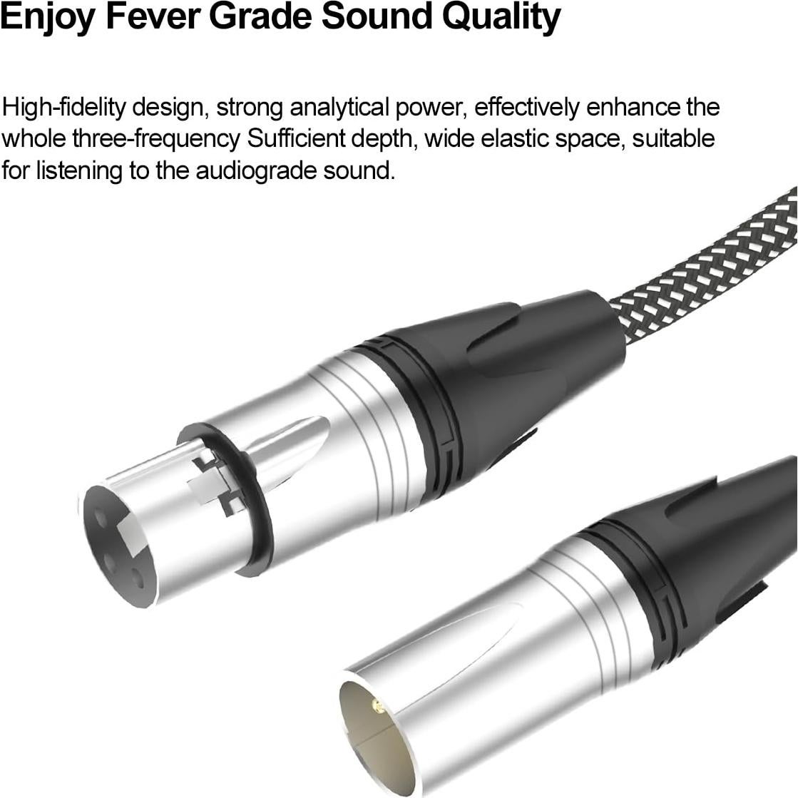 Cable de micrófono XLR macho a hembra 1.83m Cableet