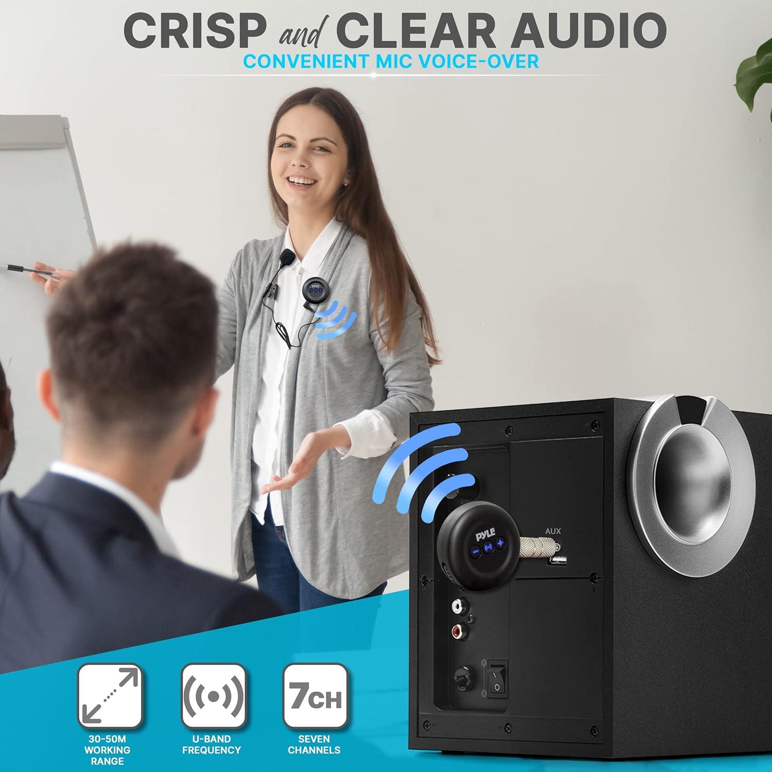 Transmisor Receptor Inalámbrico PyleUsa PDWMU20 - Audio RCA y AUX