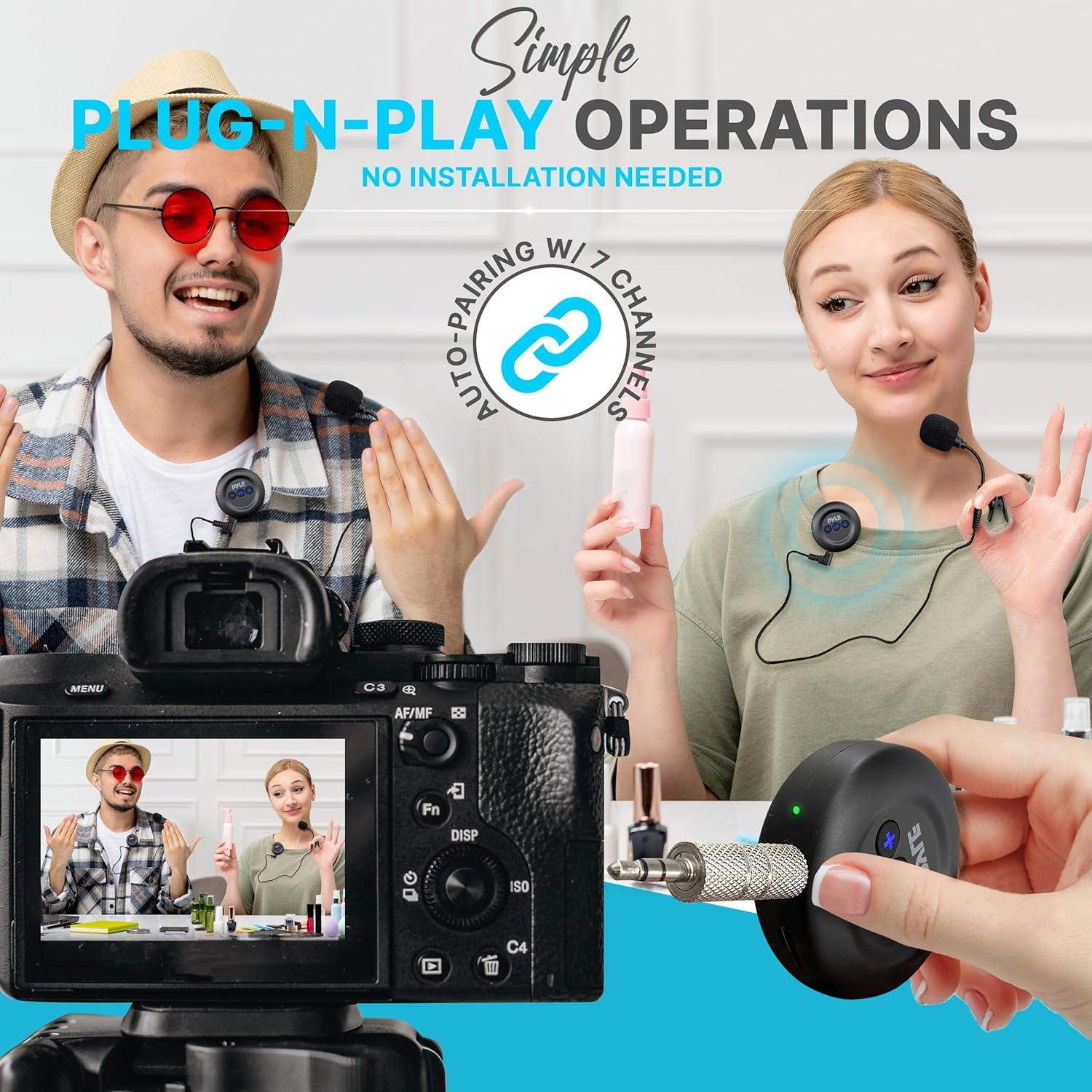 Transmisor Receptor Inalámbrico PyleUsa PDWMU20 - Audio RCA y AUX