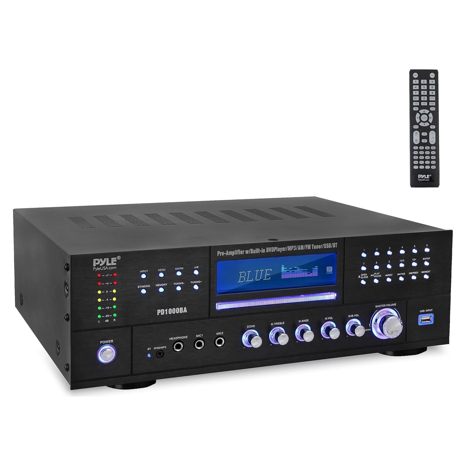 Amplificador de Potencia Pyle PD1000BA 1000W 4 Canales Bluetooth