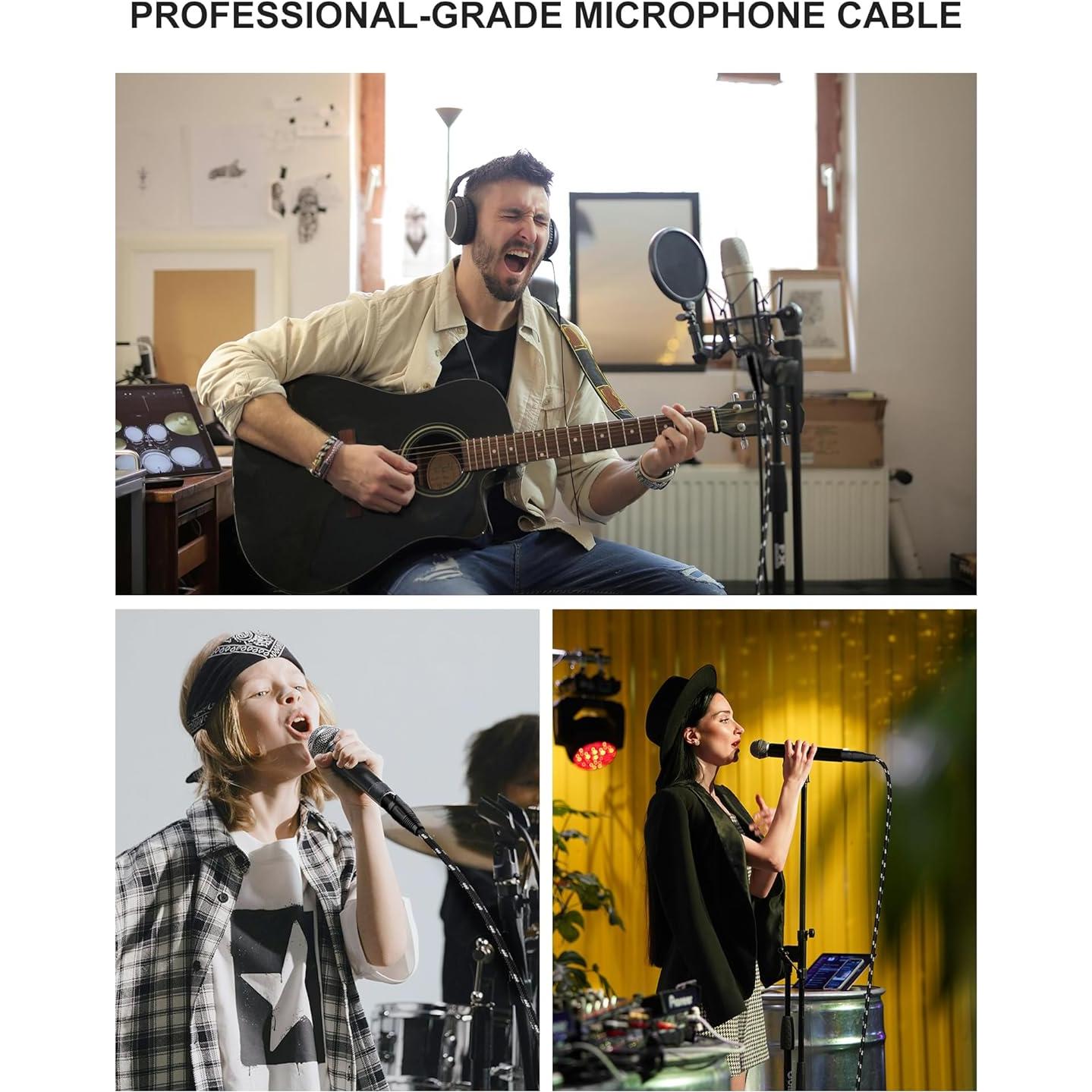 Cables XLR VANDESAIL 3 Pies Macho a Hembra - 2 Paquete