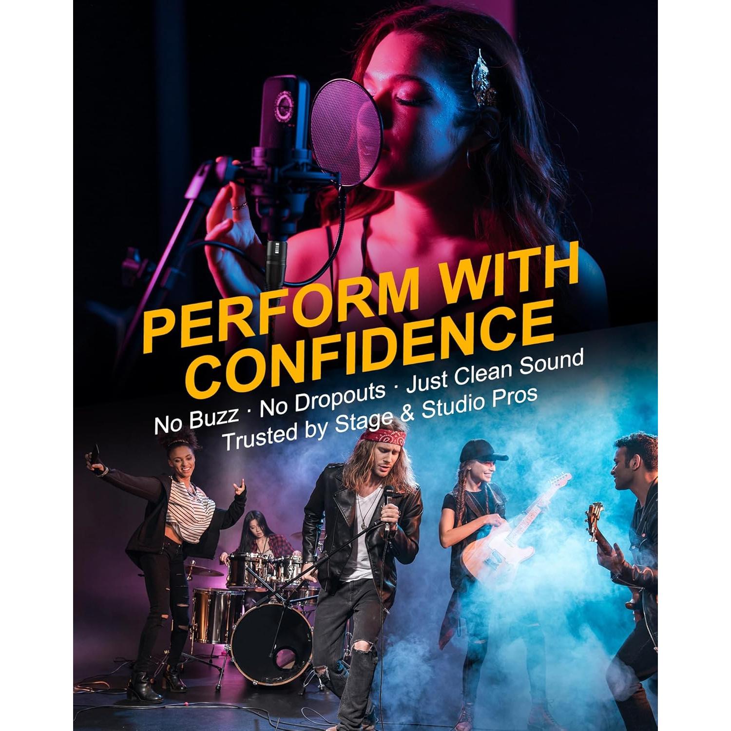 Cables XLR VANDESAIL 3 Pies Macho a Hembra - 2 Paquete