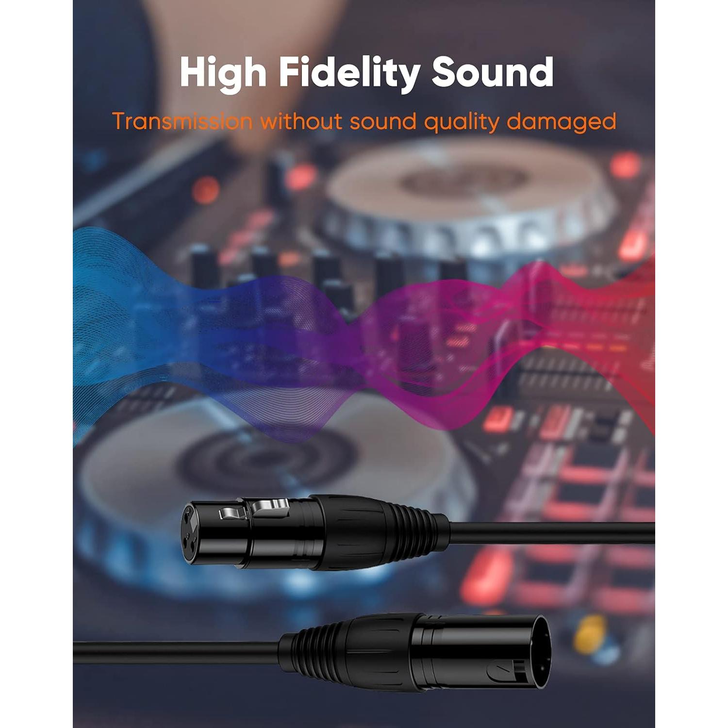 Cable XLR Macho a Hembra 1m CableCreation Negro