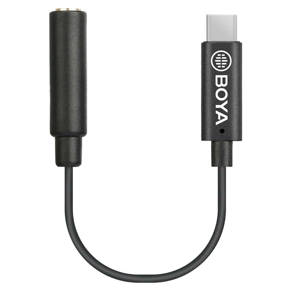 Adaptador USB-C Macho a Hembra TRS 3.5mm BOYA BY-K4