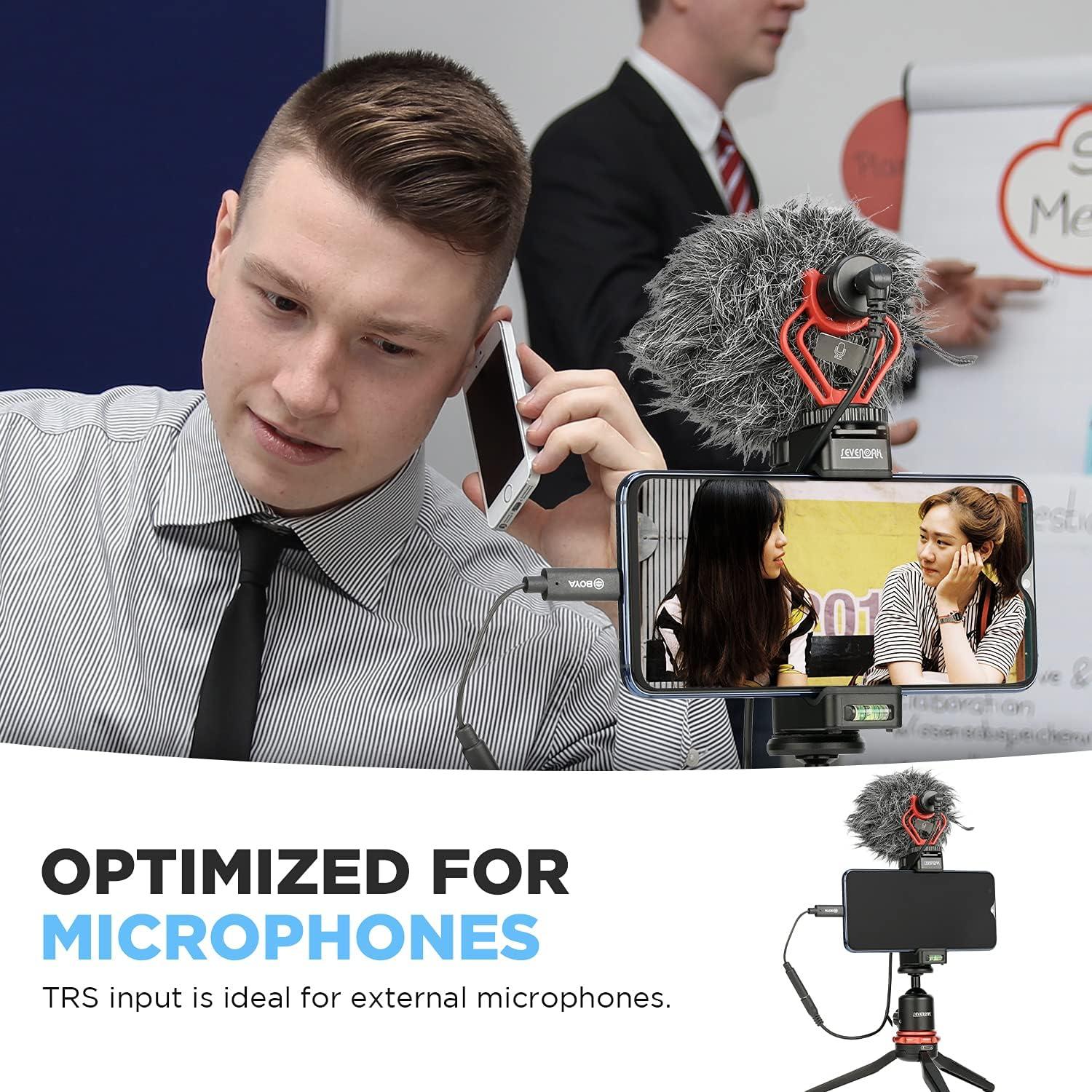 Adaptador USB-C Macho a Hembra TRS 3.5mm BOYA BY-K4