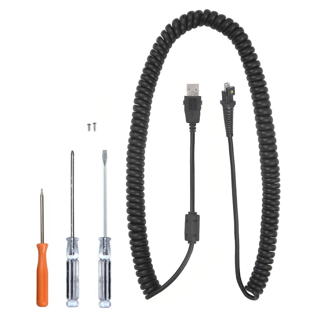 Cable Rizado Compatible Nuance PowerMic III 10' USB-A