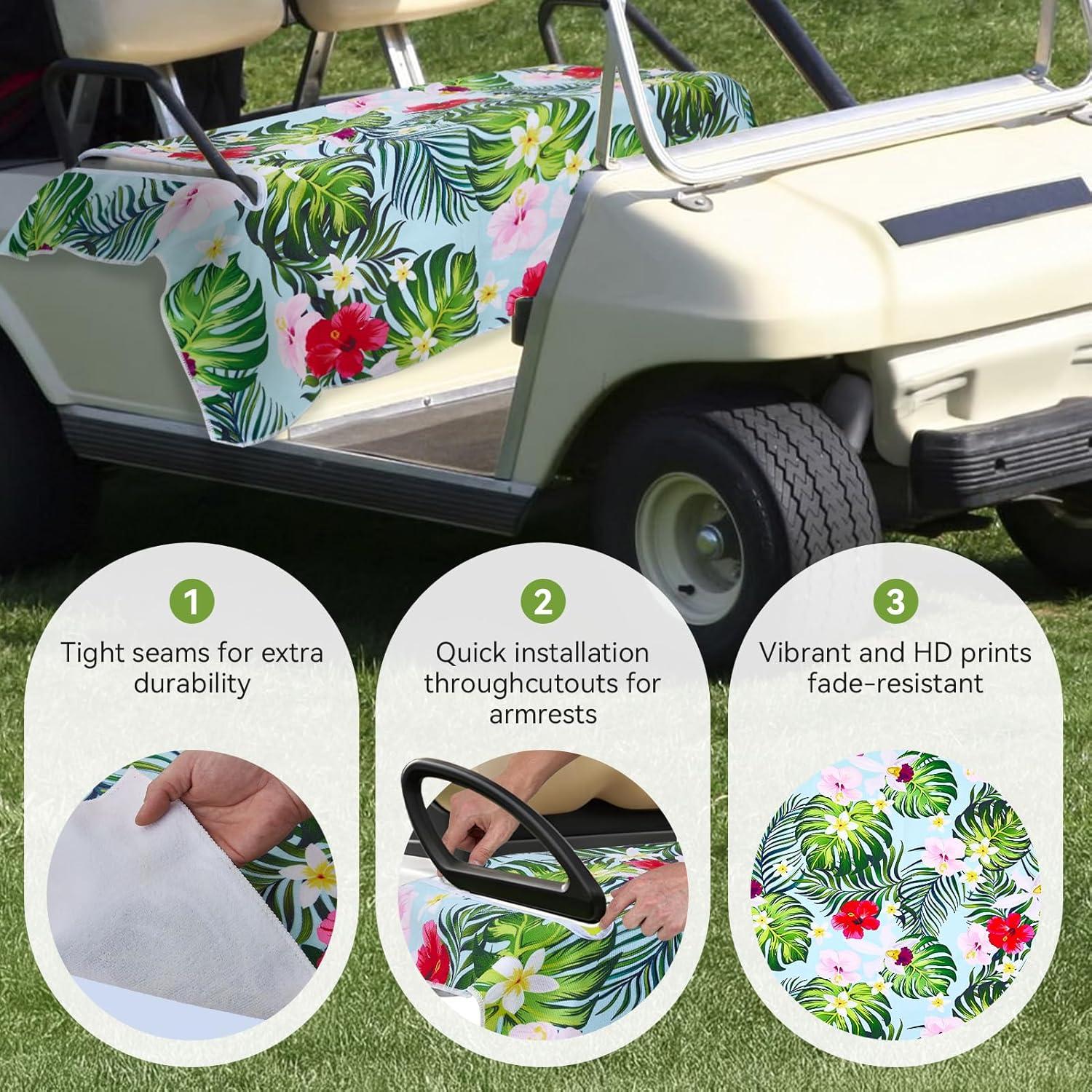 Fundas de Asiento para Carritos de Golf Warmiehomy Floral