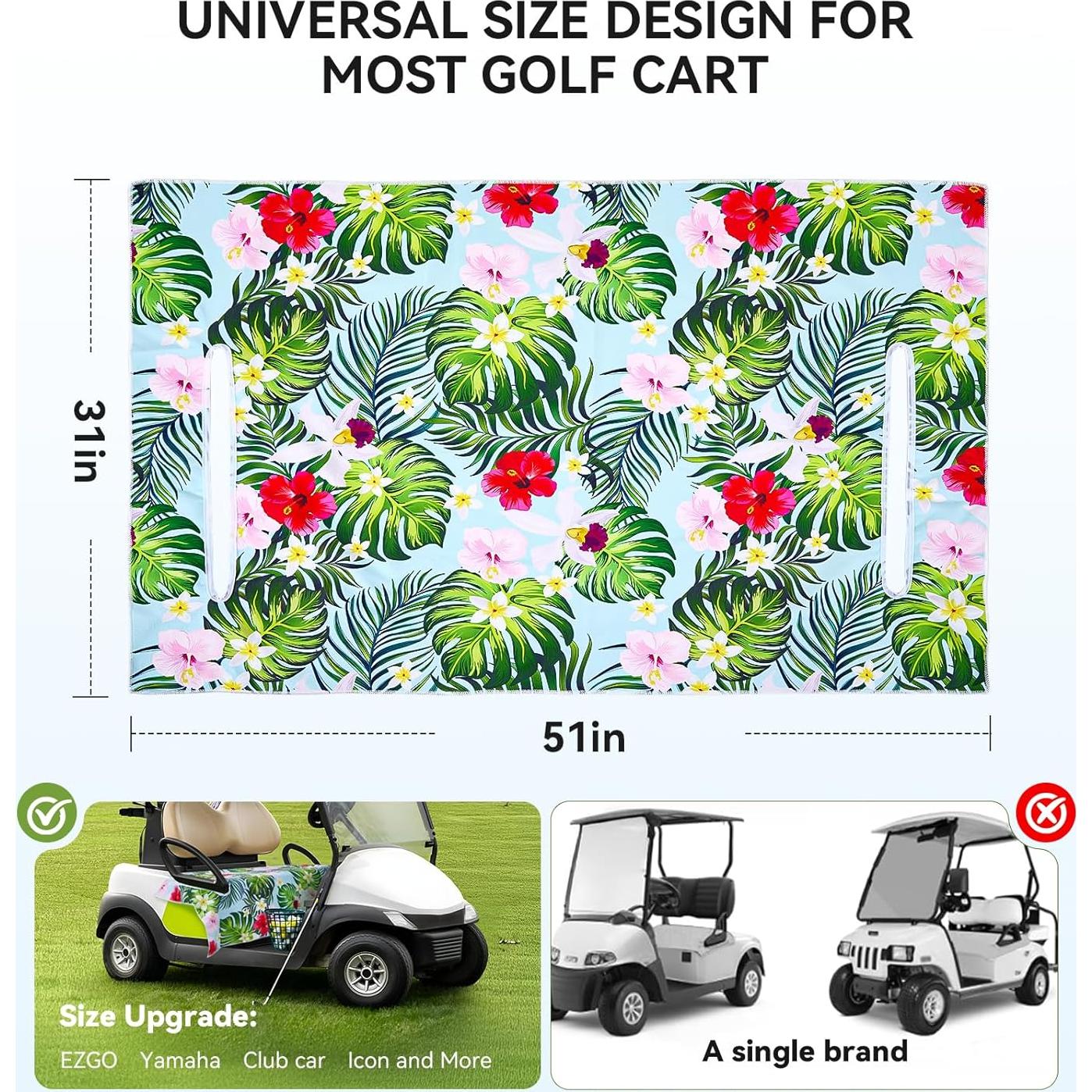 Fundas de Asiento para Carritos de Golf Warmiehomy Floral