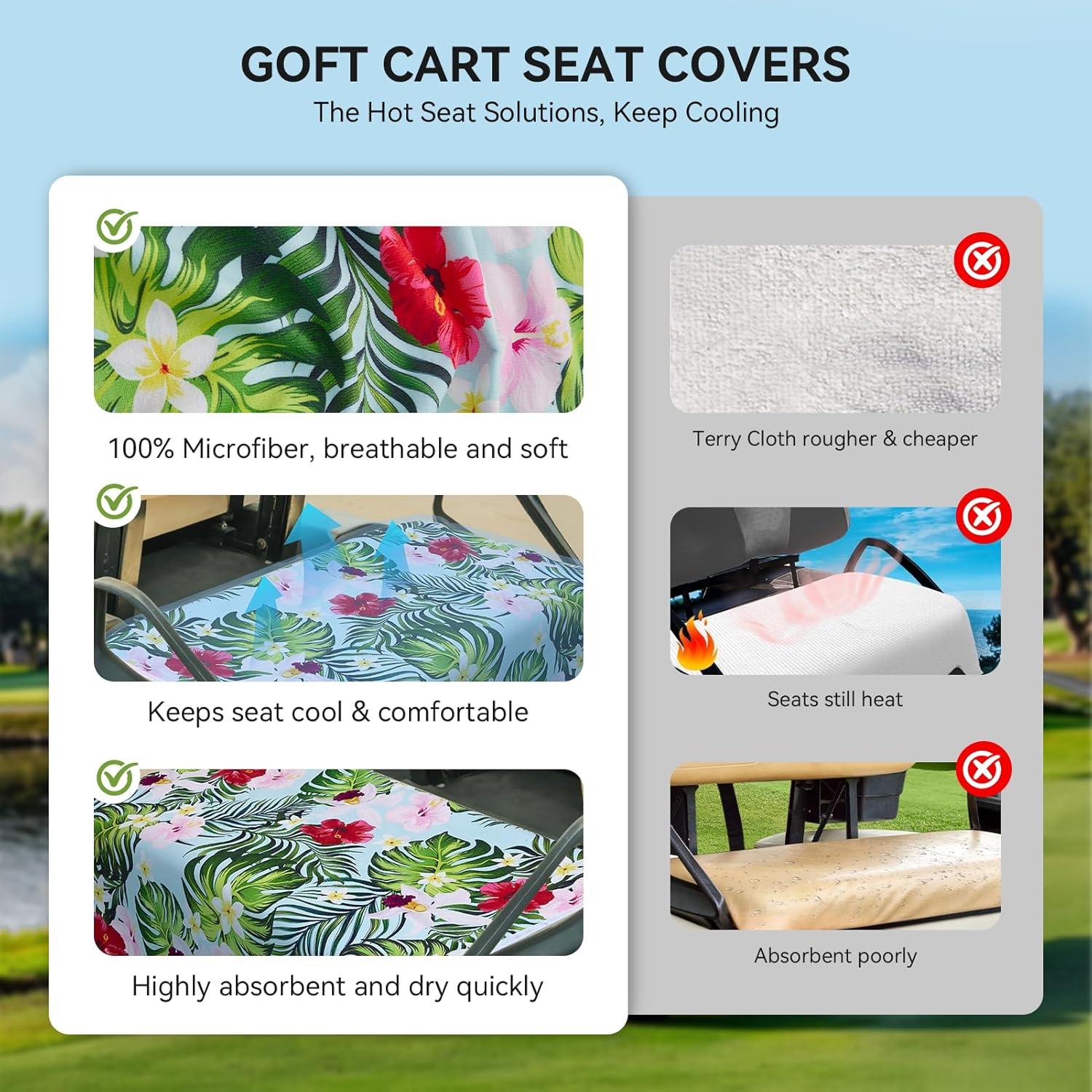 Fundas de Asiento para Carritos de Golf Warmiehomy Floral
