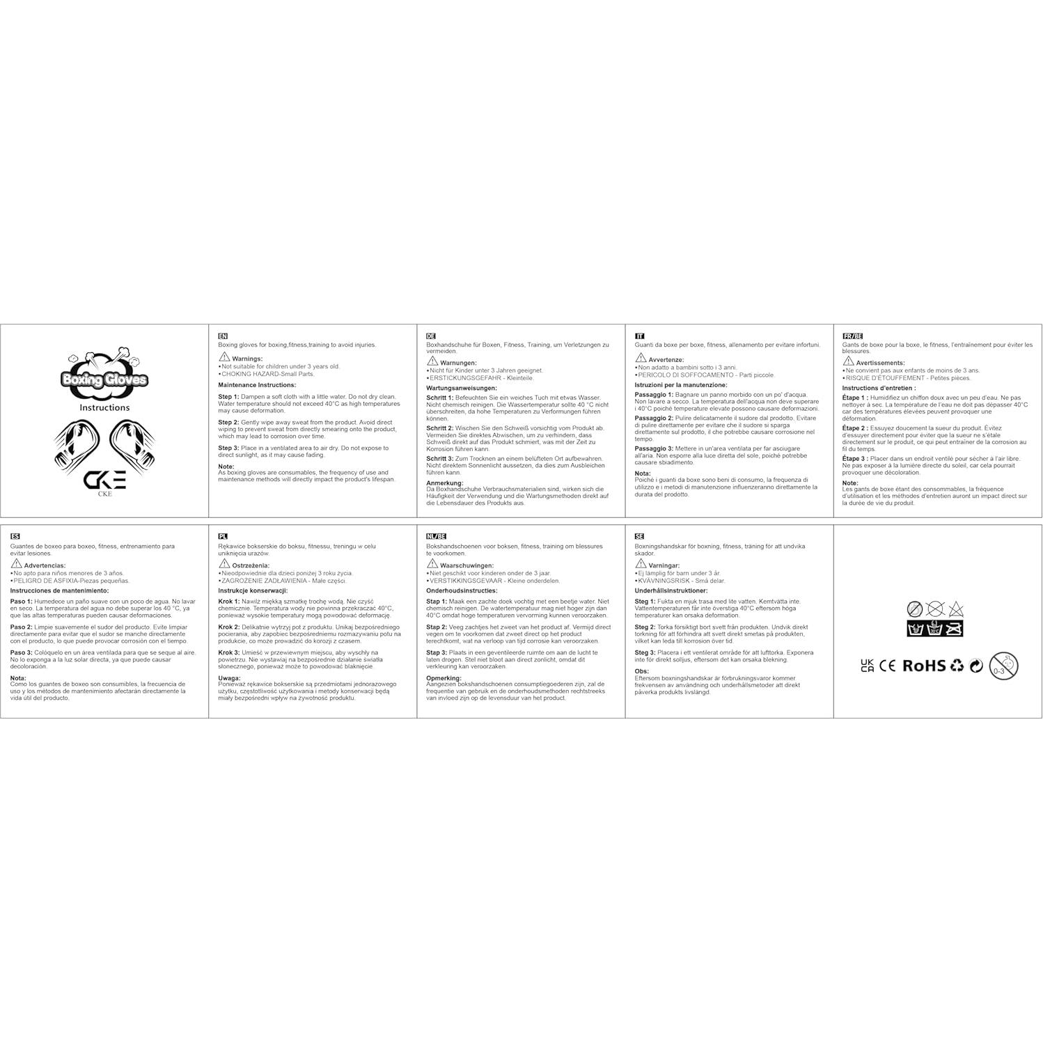 Guantes de Boxeo CKE para Niños 5-12 Años Entrenamiento