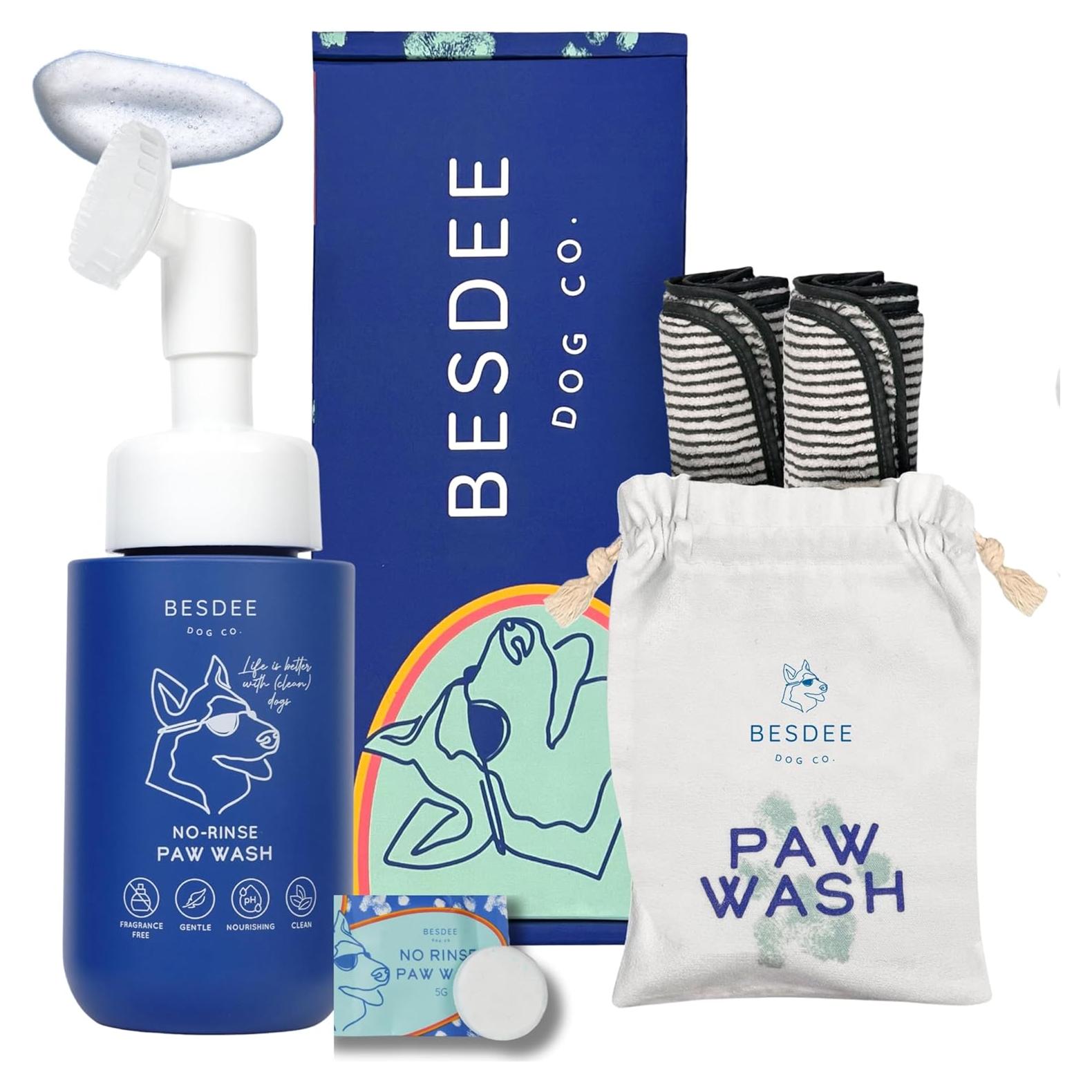 Limpiador de patas de perro Besdee Dog Co. Kit ecológico