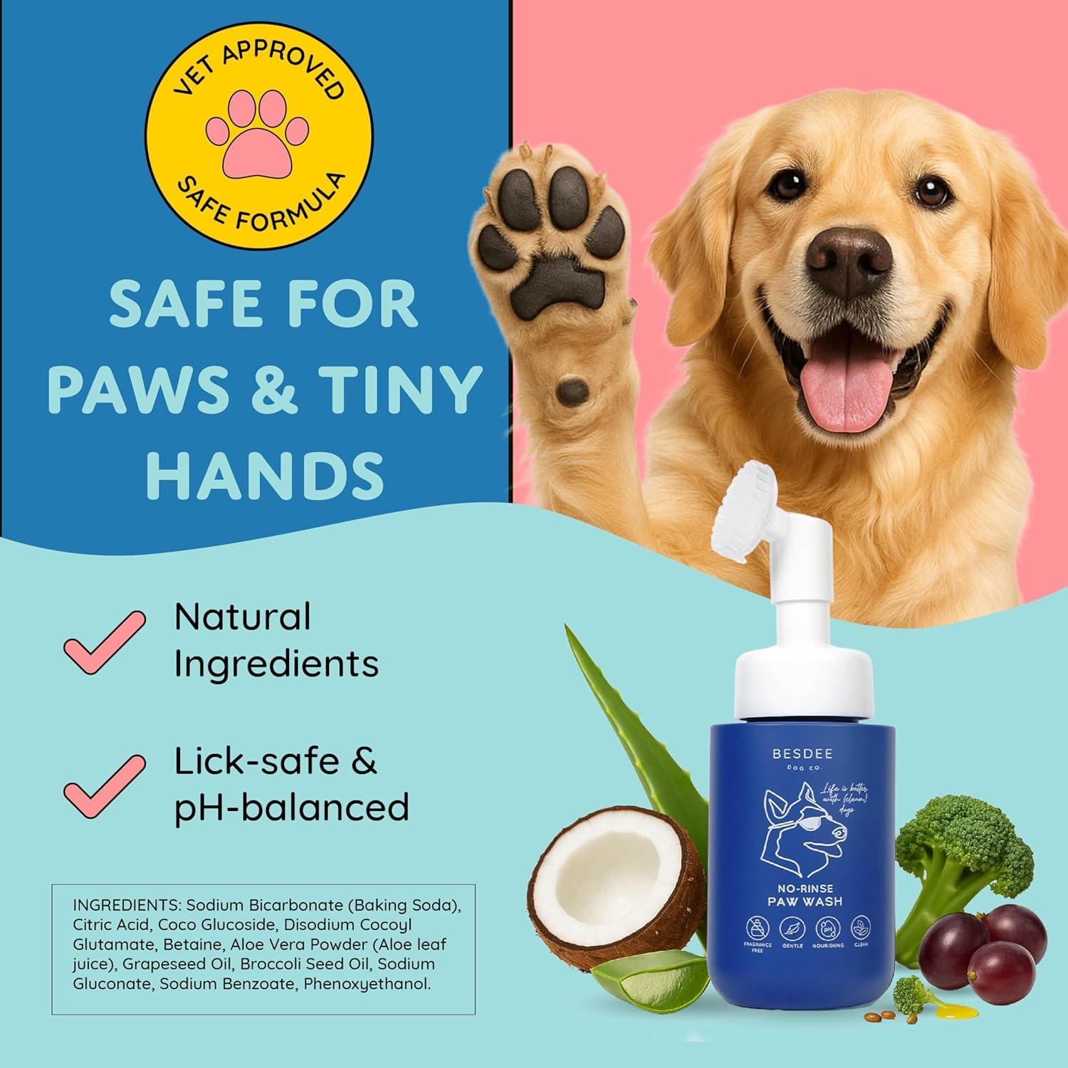 Limpiador de patas de perro Besdee Dog Co. Kit ecológico