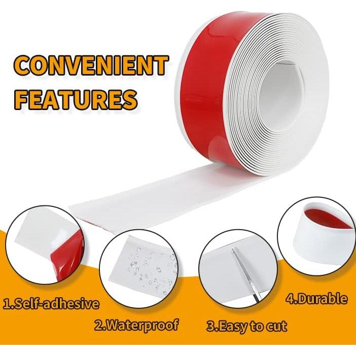 Moldura de Zócalo Flexible NeatiEase 10 cm x 12 m Autoadhesiva Blanco