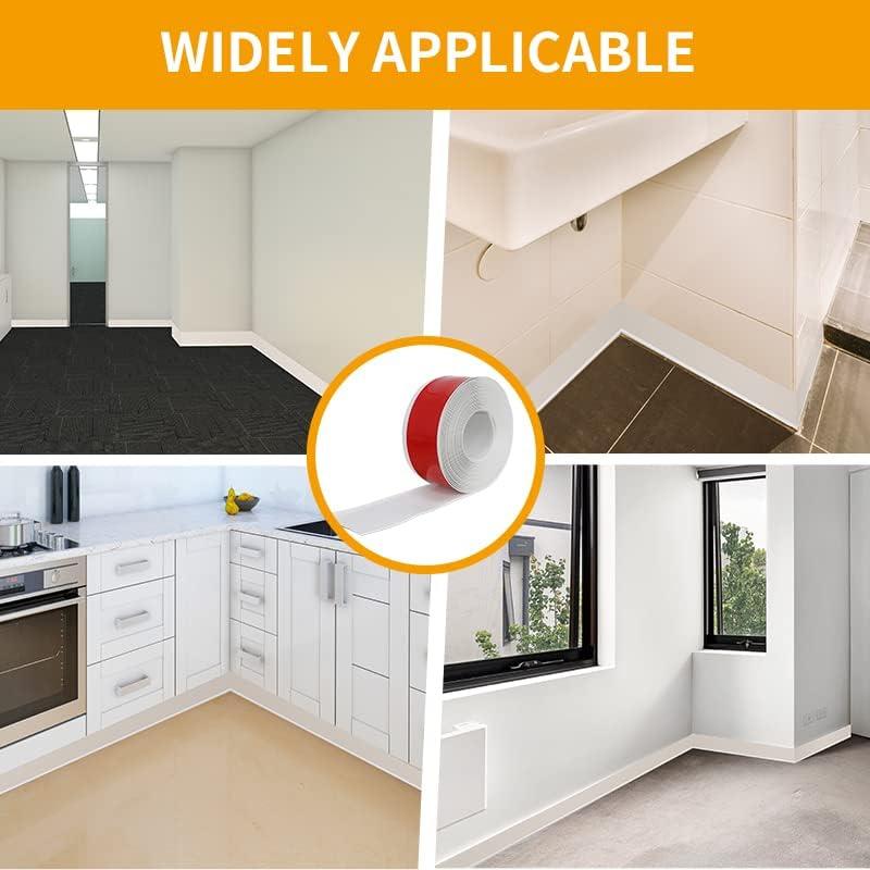 Moldura de Zócalo Flexible NeatiEase 10 cm x 12 m Autoadhesiva Blanco