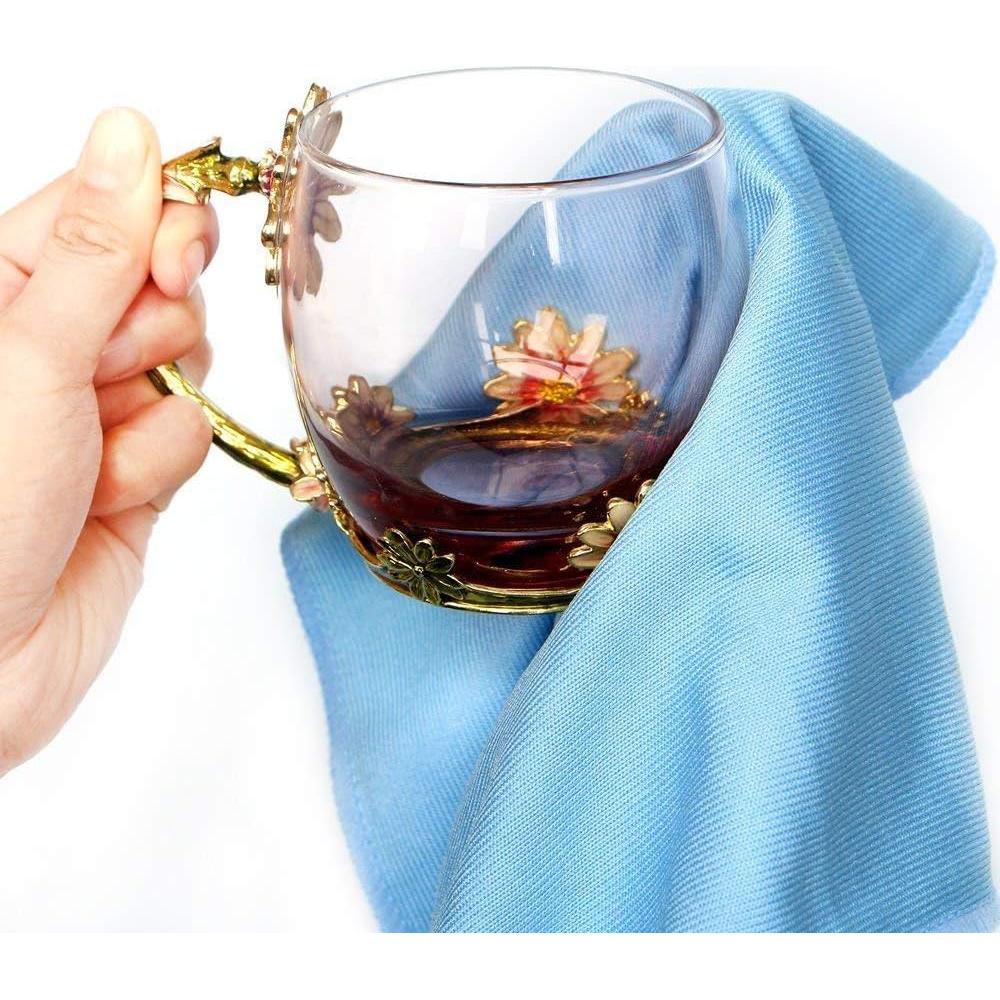 Paños de Microfibra KinHwa 40x40cm Sin Pelusa 6 Unidades Azul