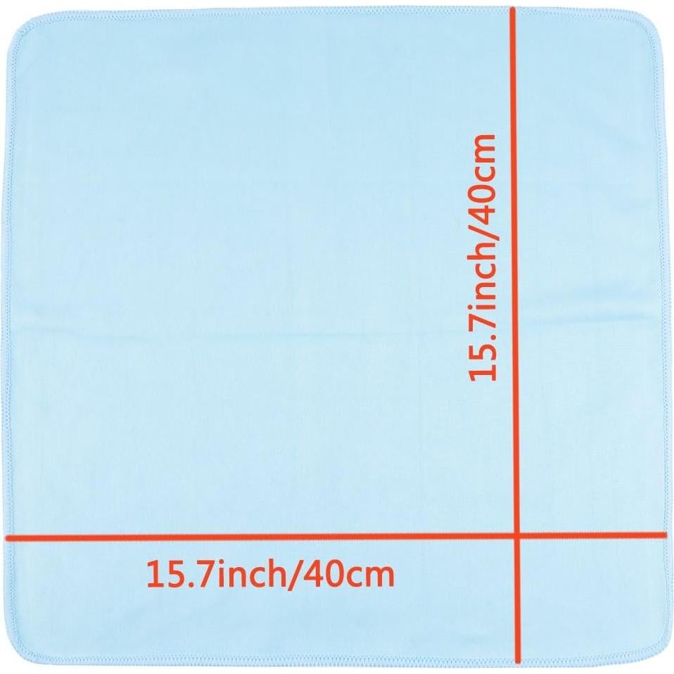 Paños de Microfibra KinHwa 40x40cm Sin Pelusa 6 Unidades Azul