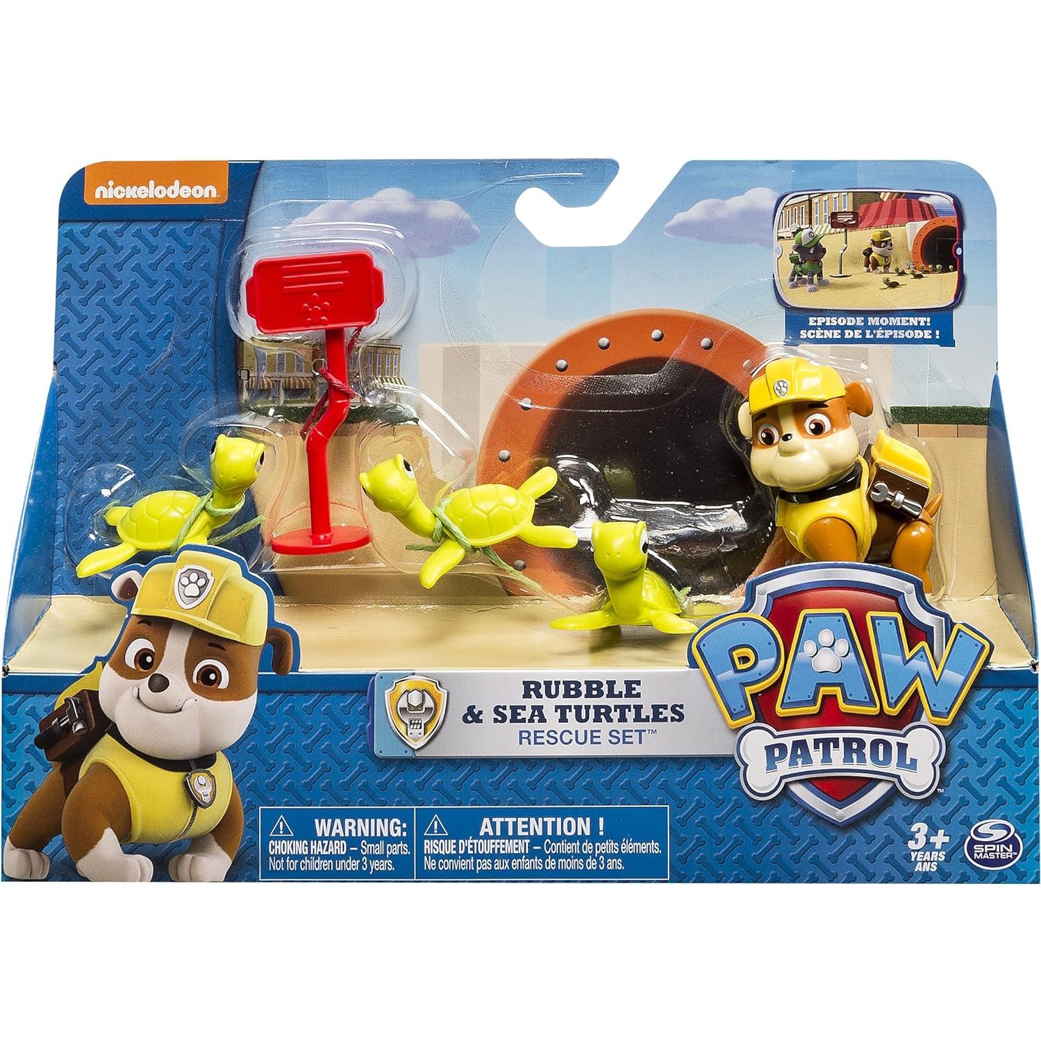 Conjunto de Rescate Rubble Paw Patrol con Tortugas