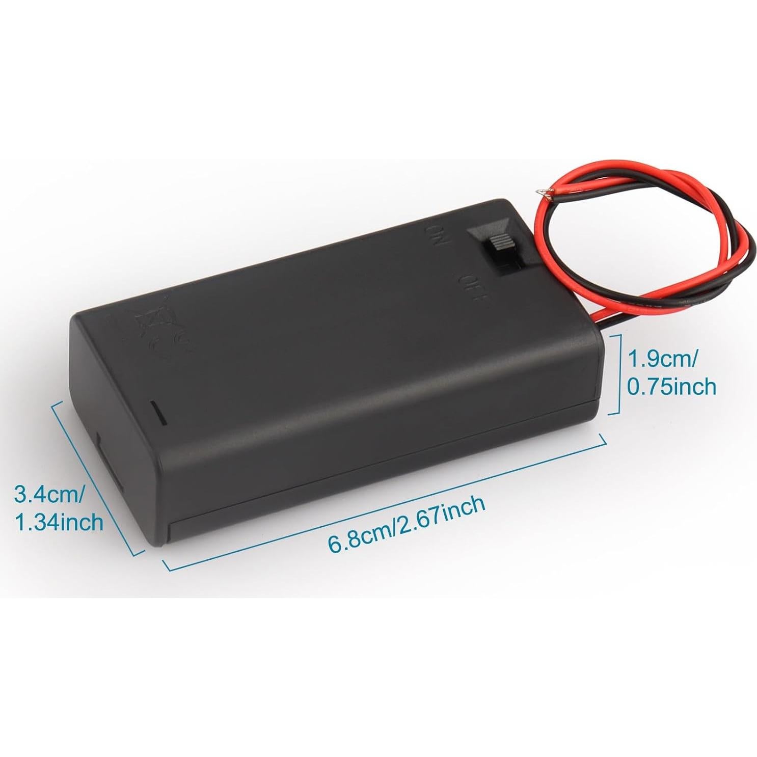 Soportes de Batería AA VWEICYY con Cables y Interruptor On/Off - 6 Piezas