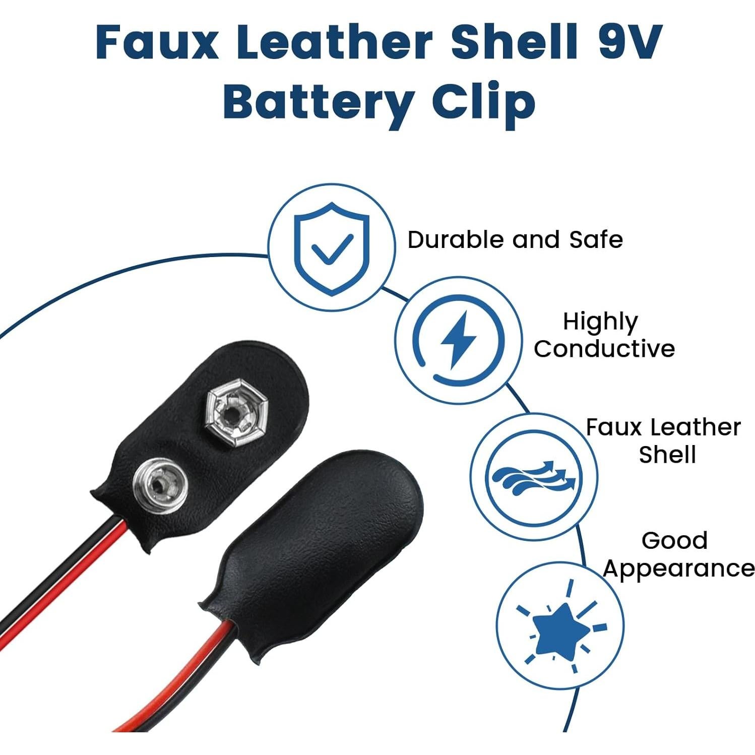 Paquete de 3 Clips de Batería 9V SDTC Tech con Conector PH2.0