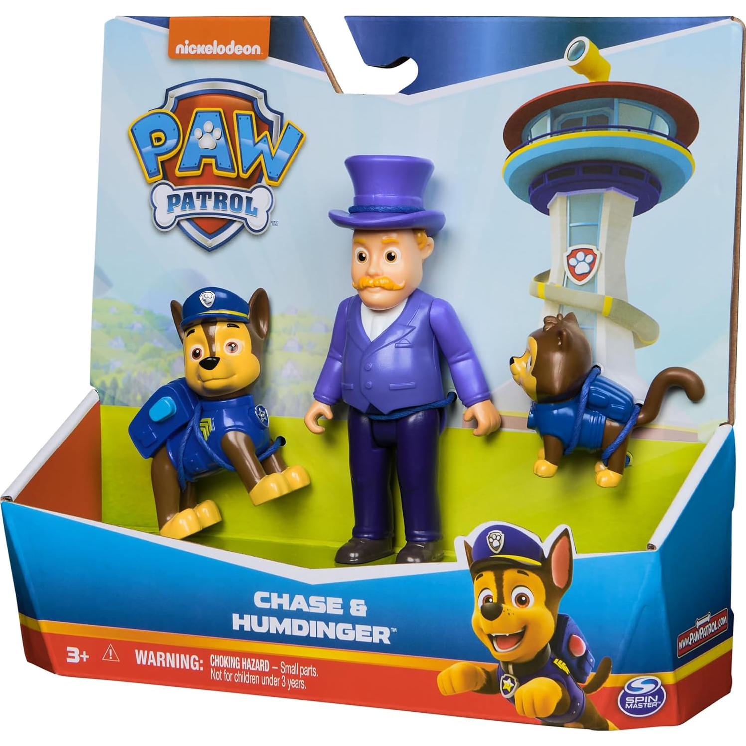 Figuras de héroes Paw Patrol - Chase y Alcalde Hellinger