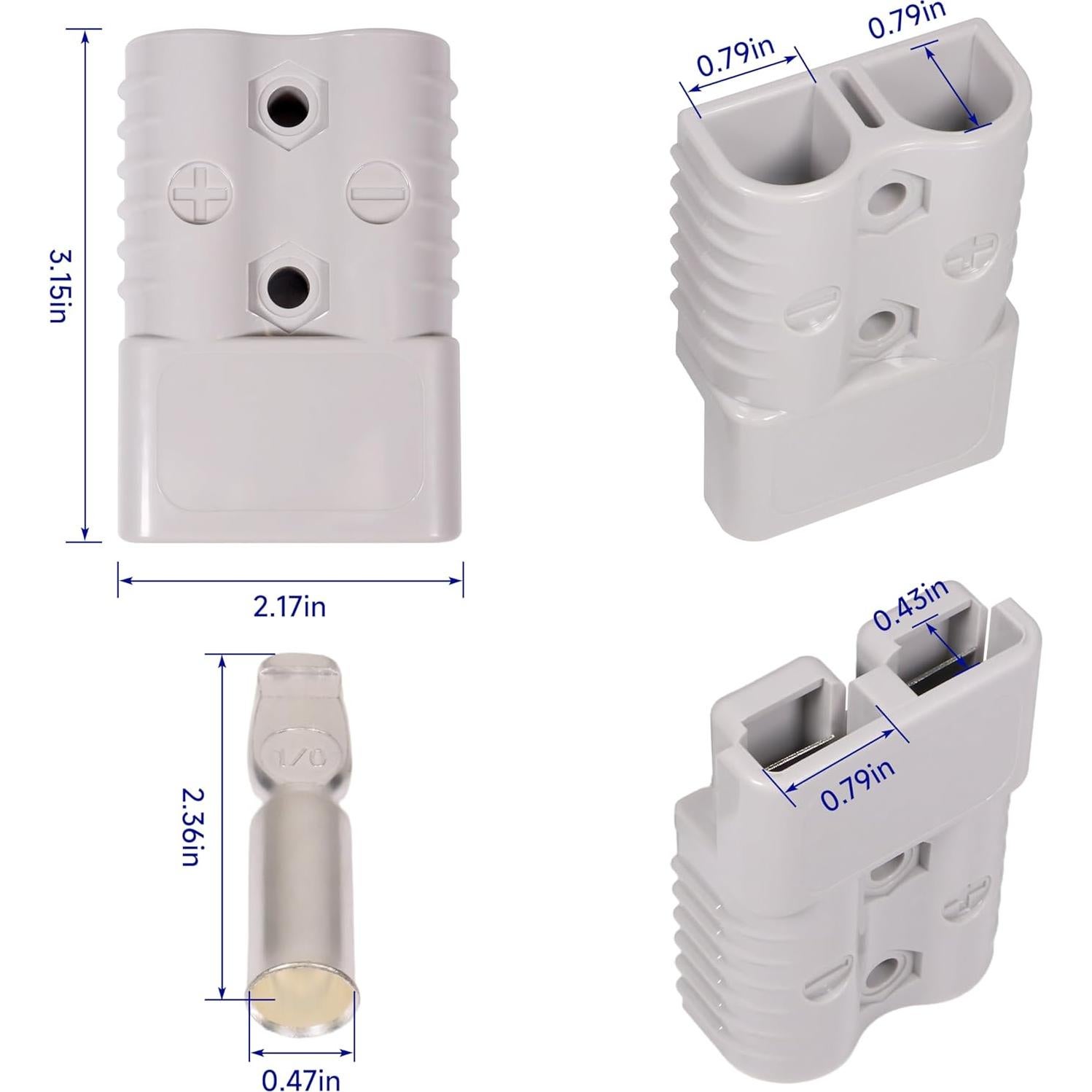 Conectores de desconexión rápida de batería 175A 600V 2pack