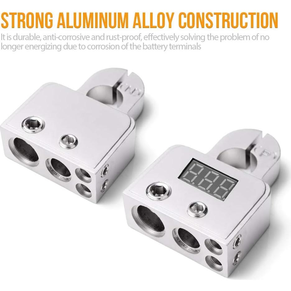 Conectores de terminal de batería MNJ Motor con voltímetro 12-24V