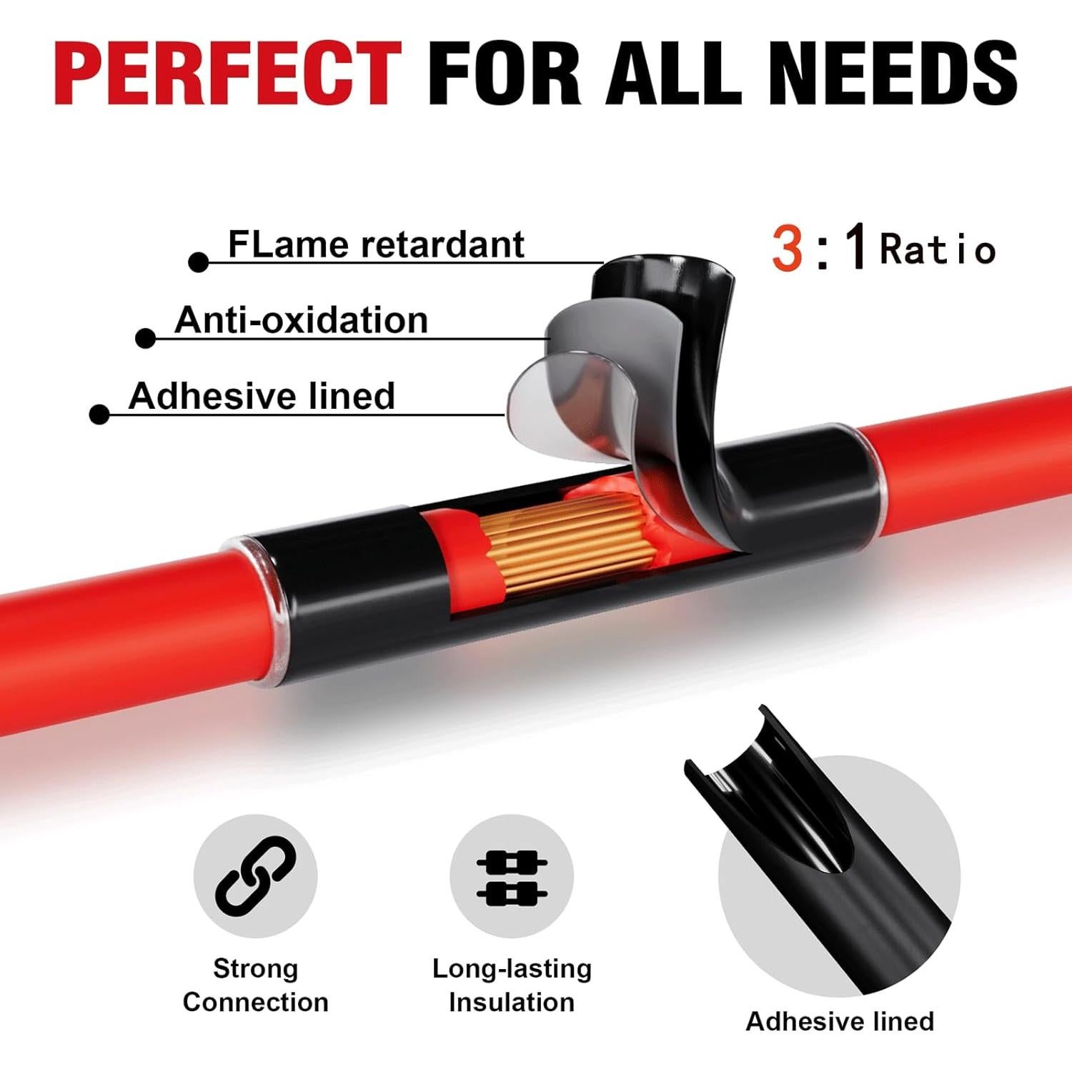 Conectores de Terminal de Anillo Sanuke 4 AWG M10 - 10 Piezas