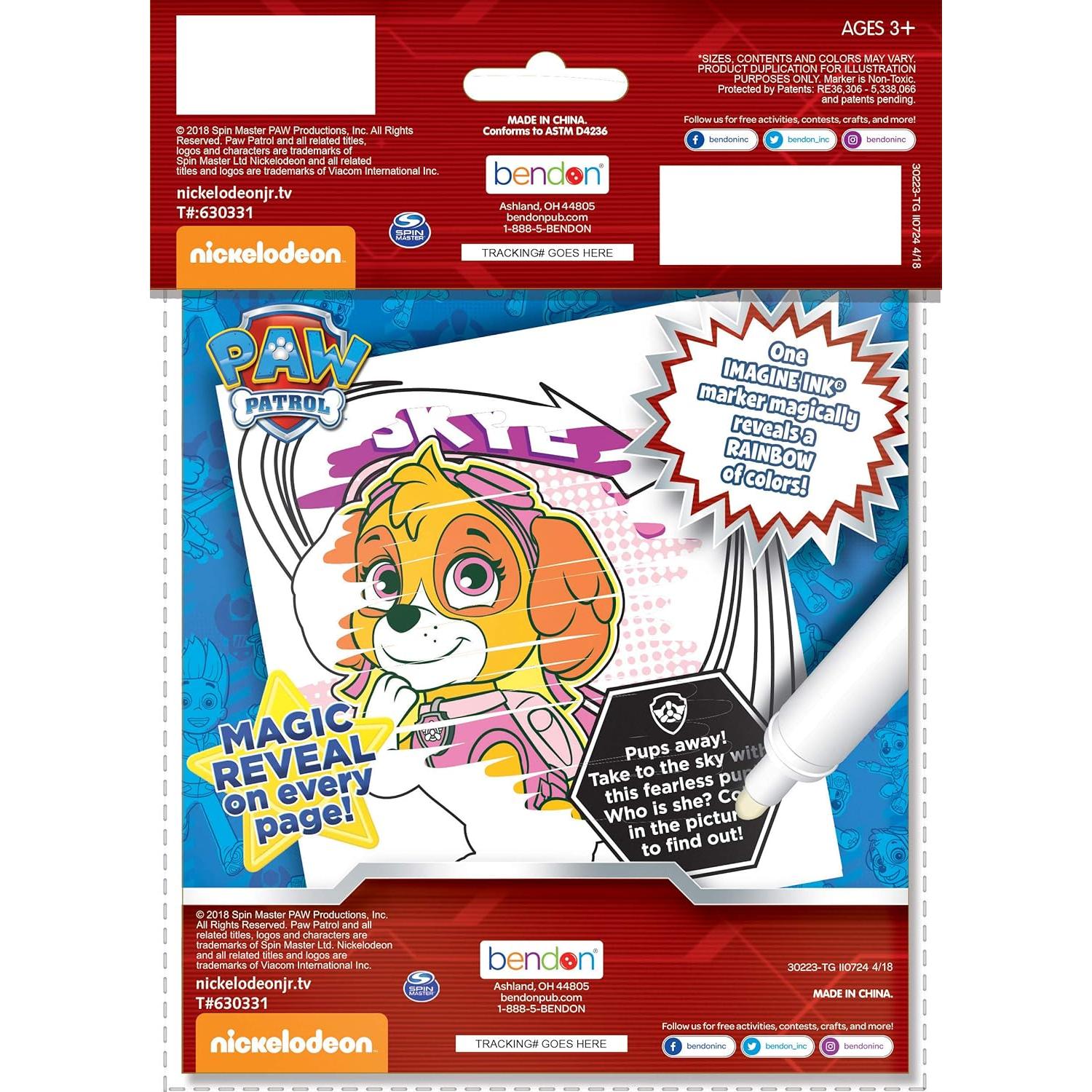 Libro para Colorear Bendon PAW Patrol 6-Pack Imagine Ink