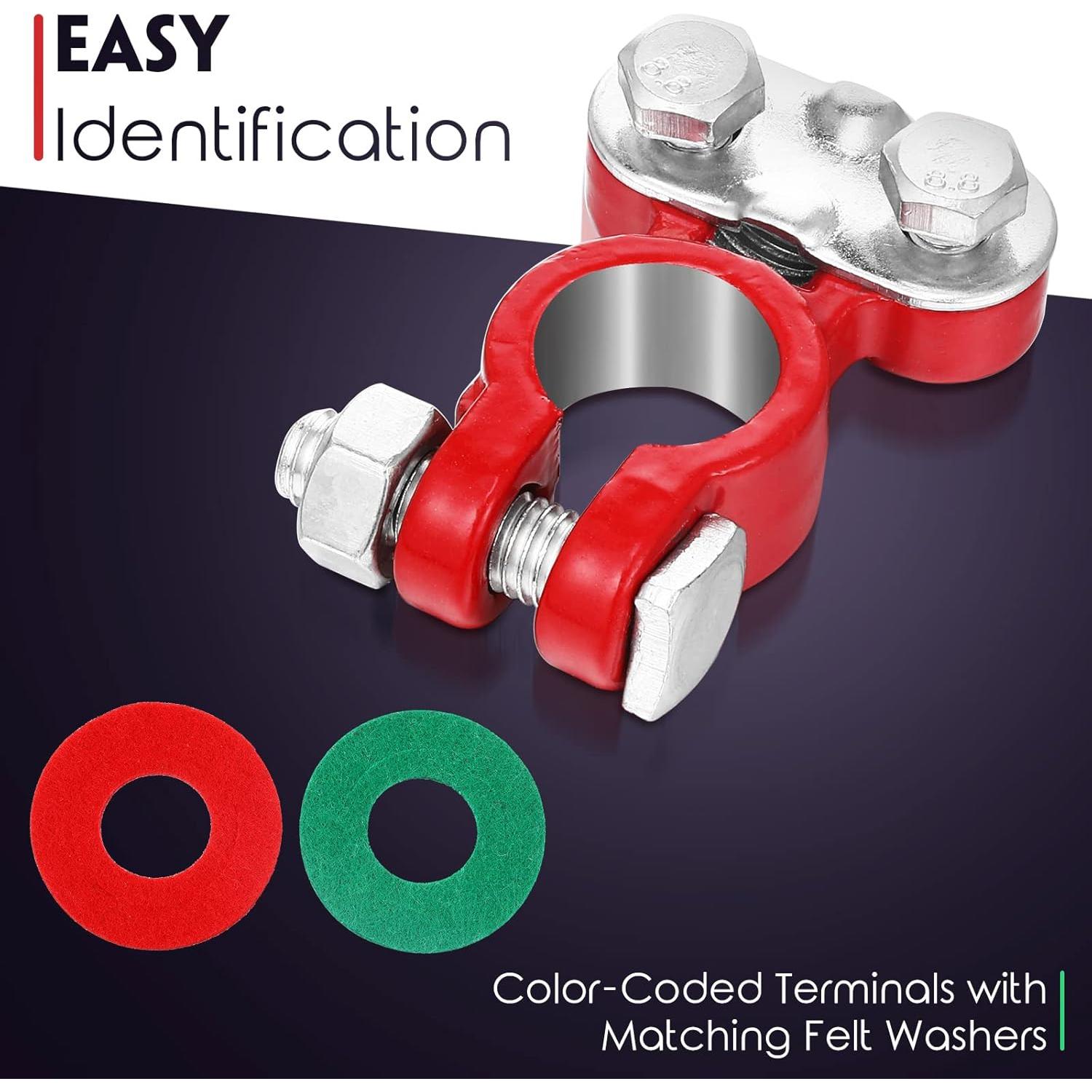 Conjunto de Conectores de Batería Tallew - 4 Piezas Galvanizadas