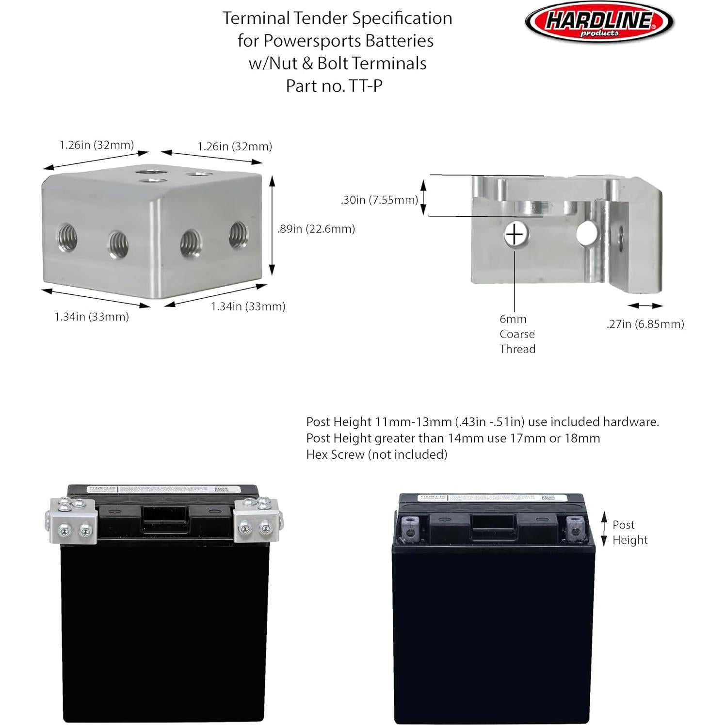 Expansor de Poste de Batería Hardline Products TT-P 12V