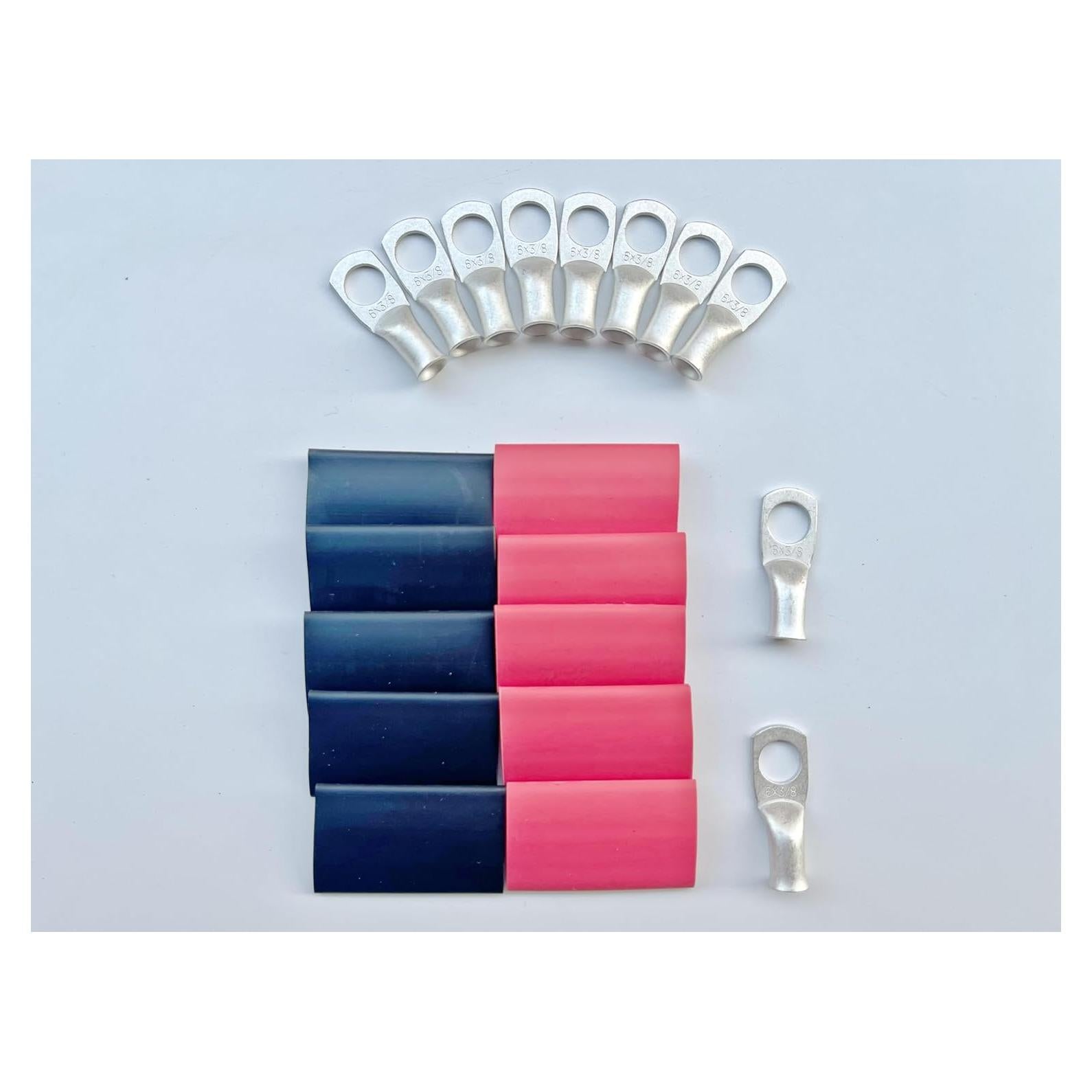 Conectores de Terminal de Anillo de Cobre 10PCS 6 AWG SHASKOKOEN