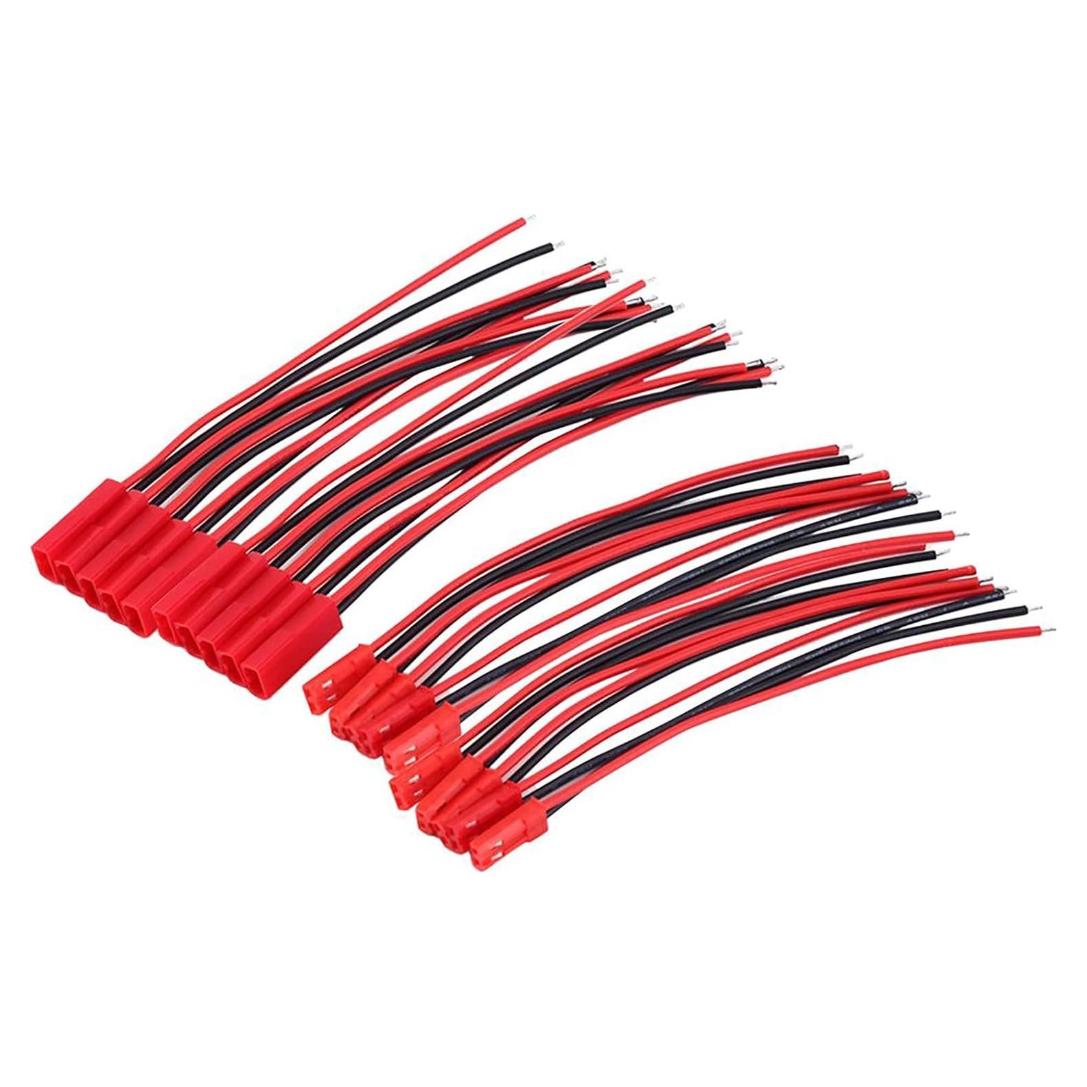 Conectores JST 2 Pines RGBZONE 20 Pares 100mm para LED