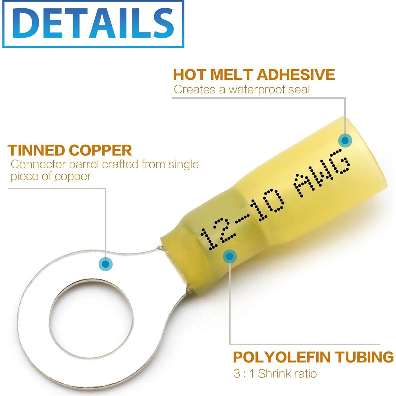 Kit de 90 Conectores de Cable Termoretráctiles Oiojuct