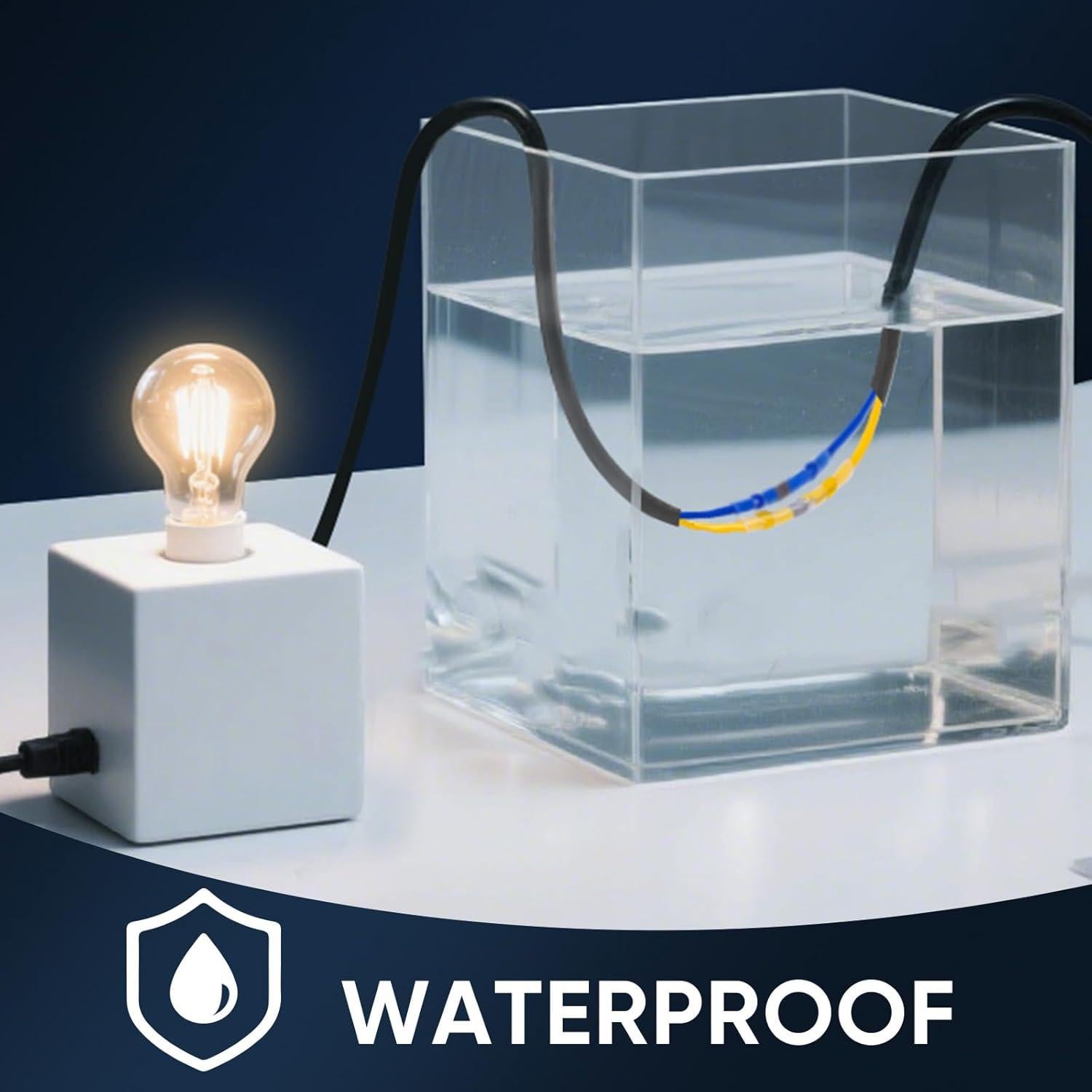 Conectores de Cable TICONN 120 Pcs Termoretráctiles Impermeables