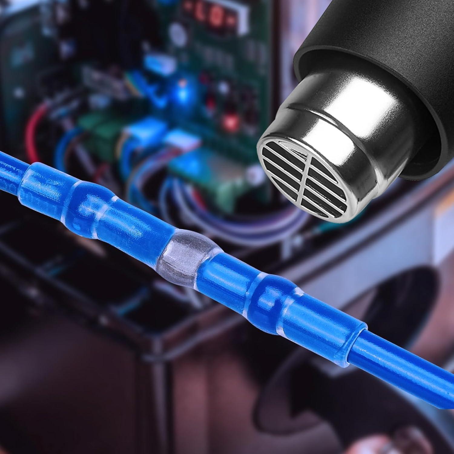 Conectores de Cable TICONN 120 Pcs Termoretráctiles Impermeables