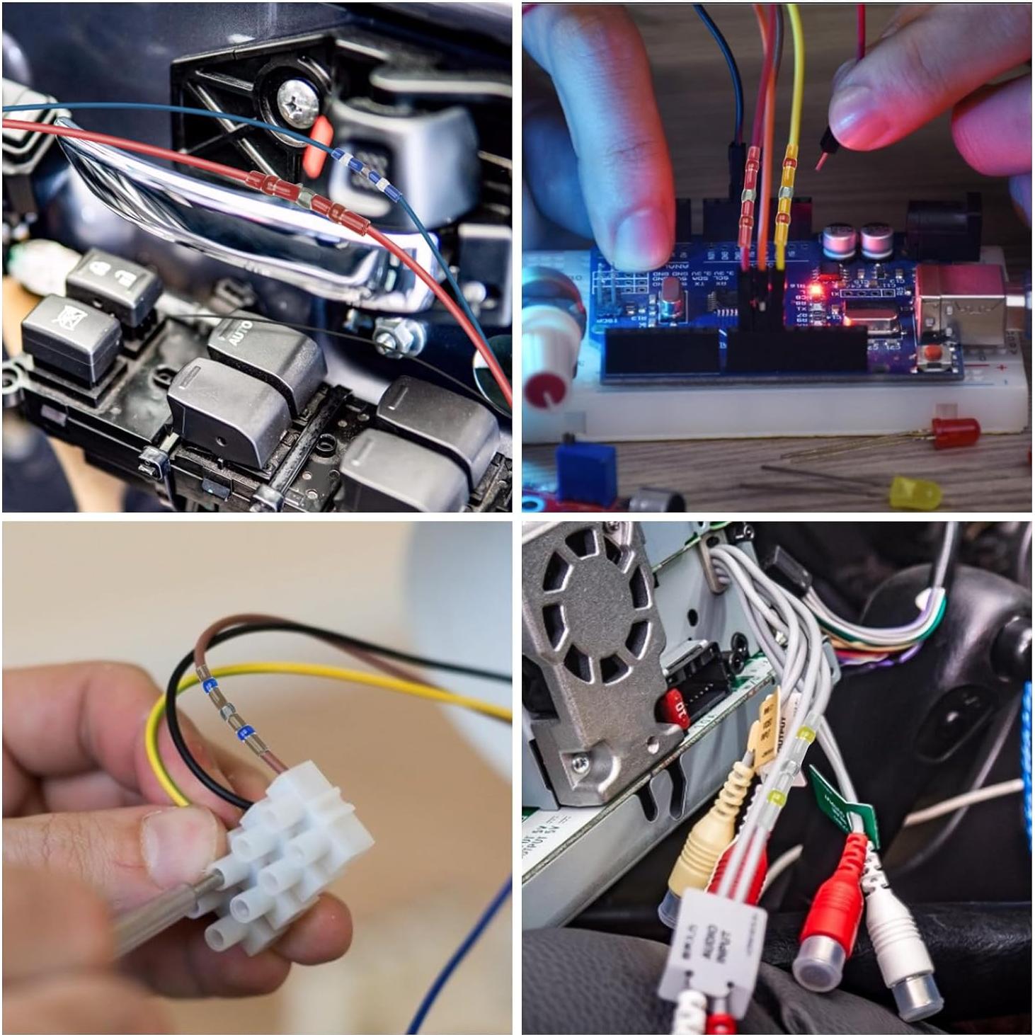 Conectores de Cable TICONN 120 Pcs Termoretráctiles Impermeables